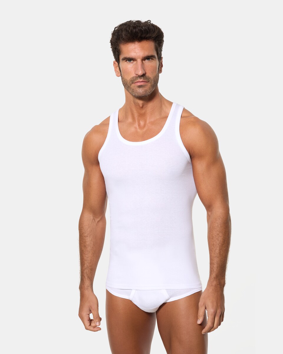 T-shirt Interior de Alças Branco-1