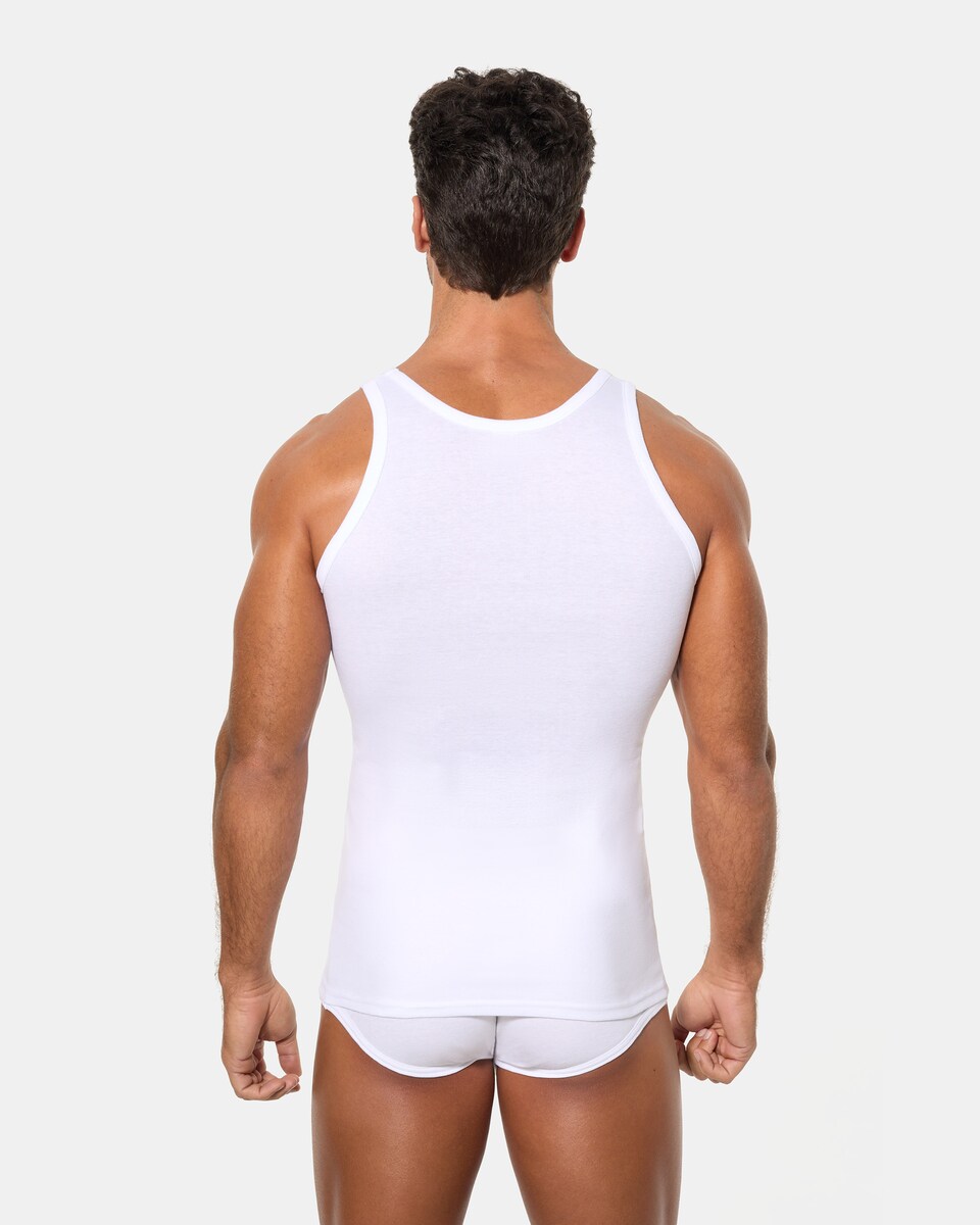 T-shirt Interior de Alças Branco-2