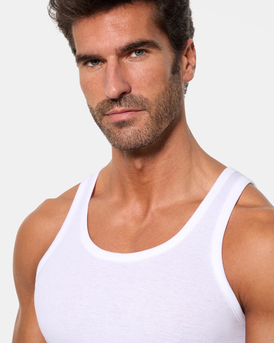 T-shirt Interior de Alças Branco-4