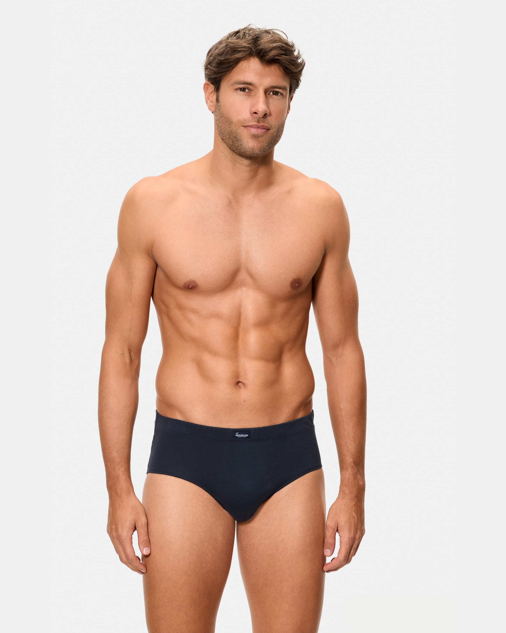 Slip Fechado de Algodão Azul-marinho-1