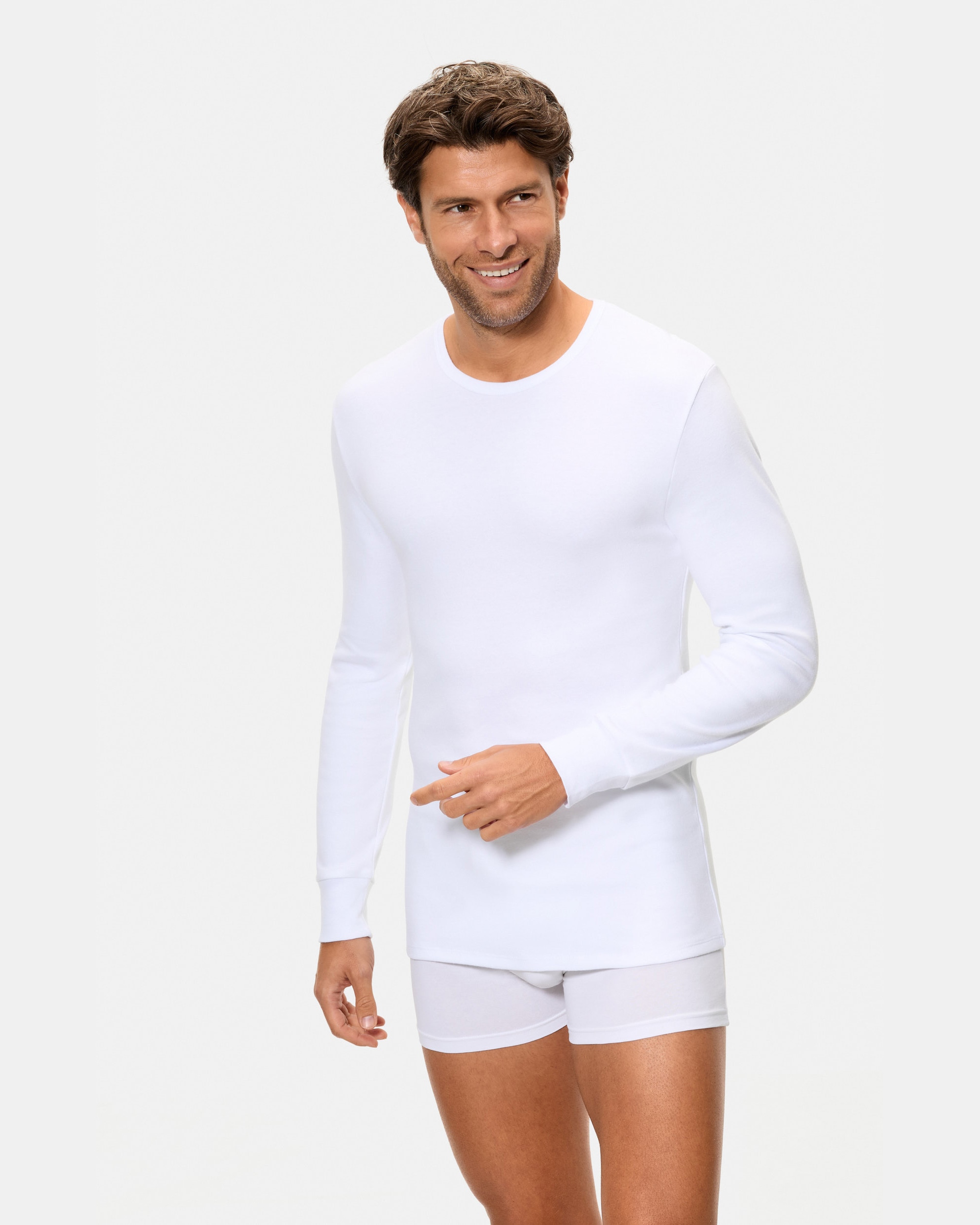 T-shirt Interior Térmica de Manga Comprida Branco-1