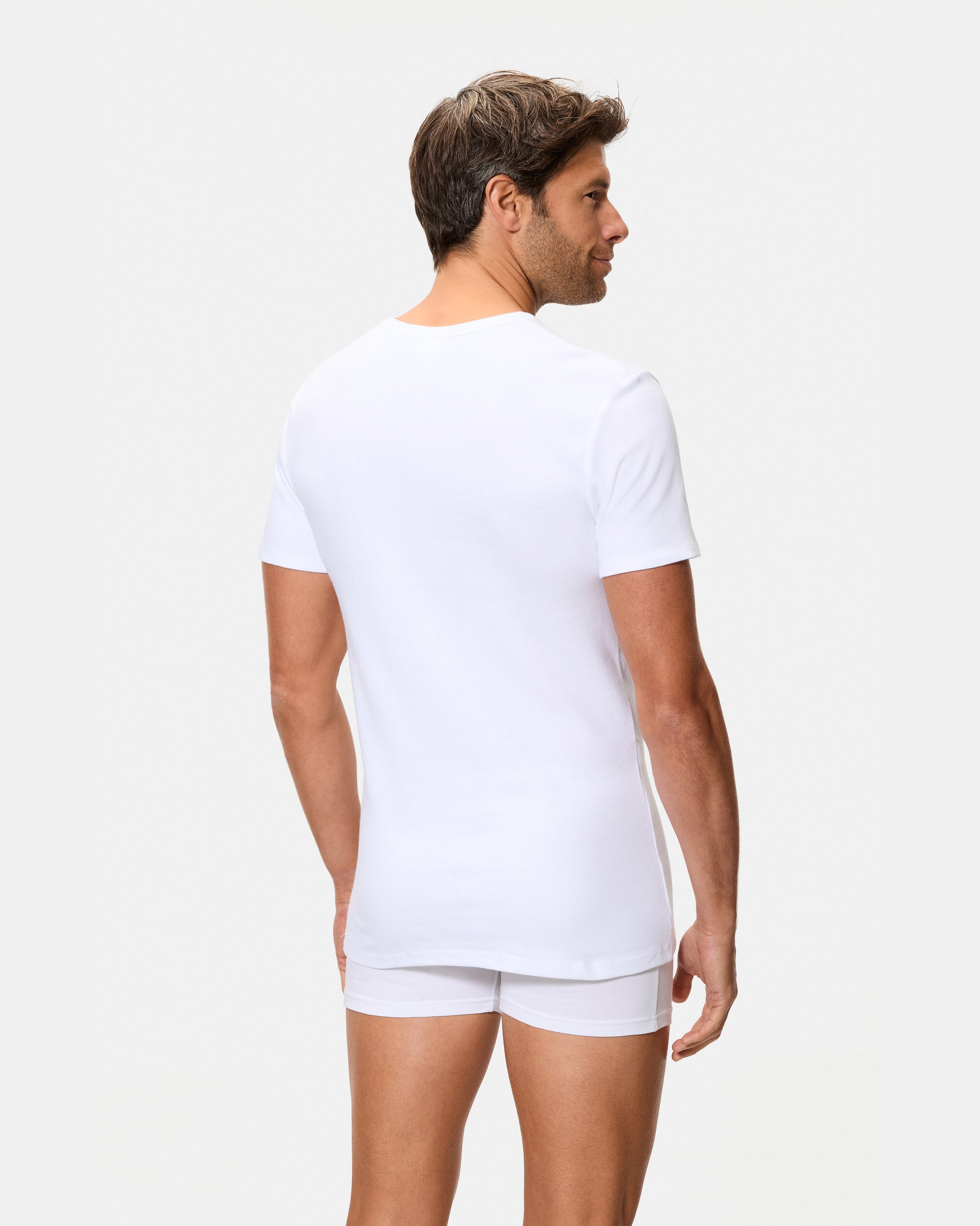 T-shirt Interior Térmica em Algodão de Manga Curta Branco-2