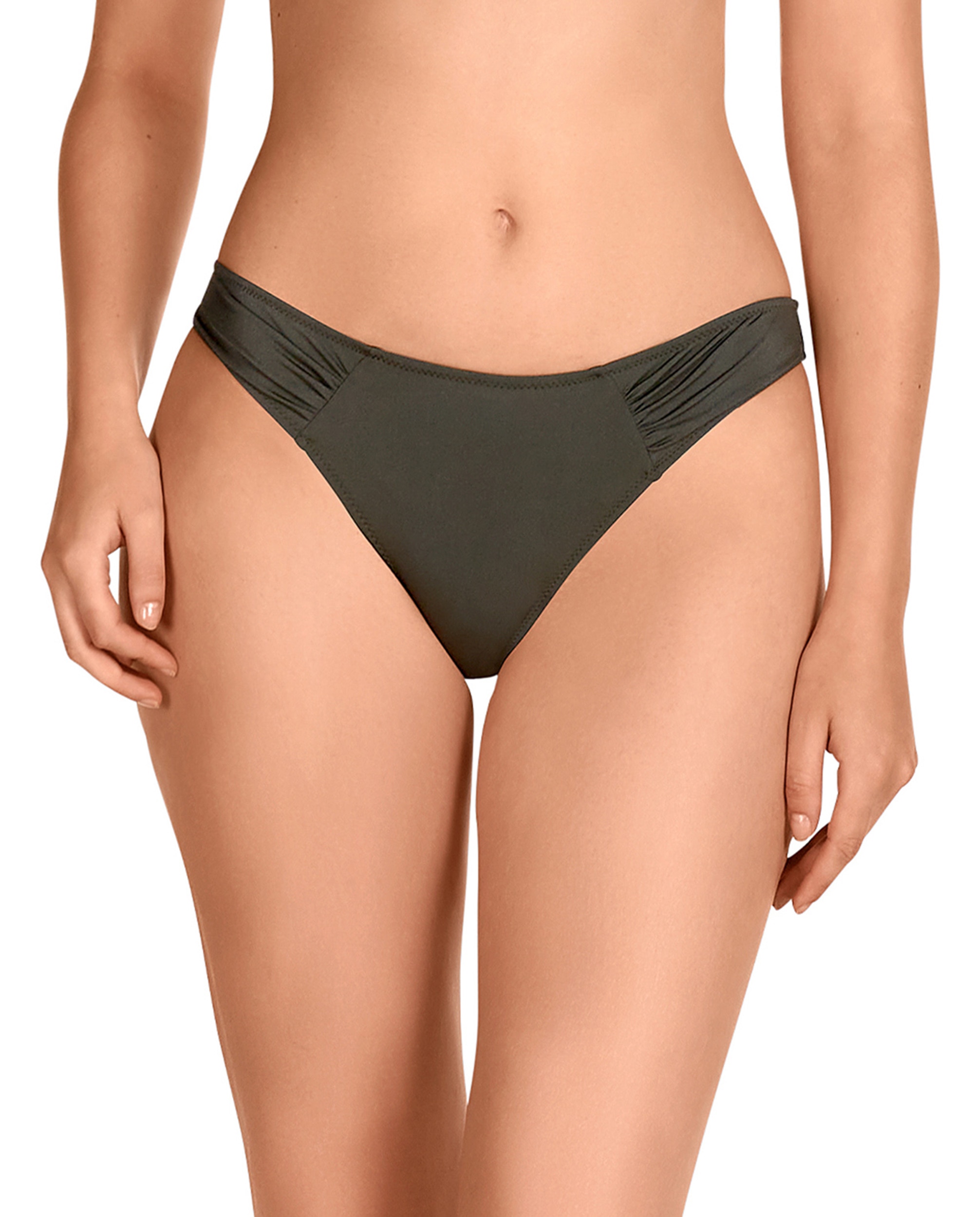 Imagem 0 de Cueca de Biquíni com Franzidos Laterais em Verde