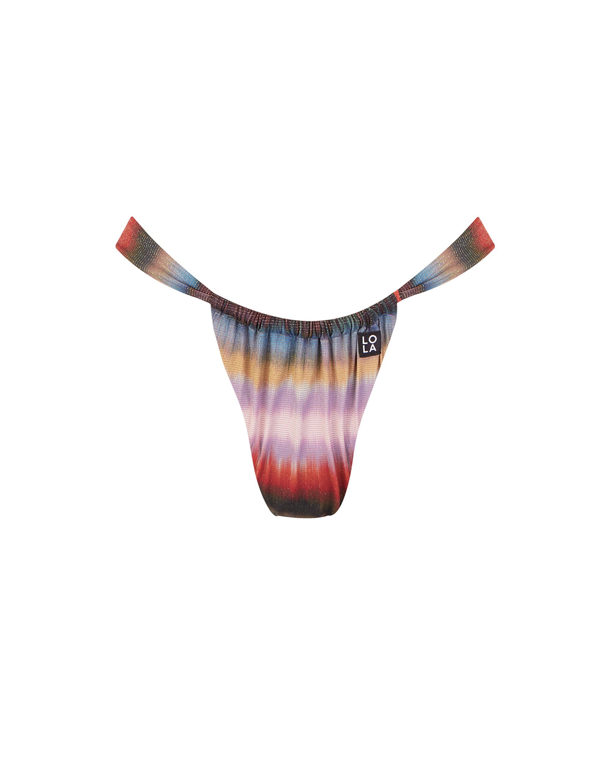 Cueca de Biquíni Mini Estampada com Lurex Multicolor-3