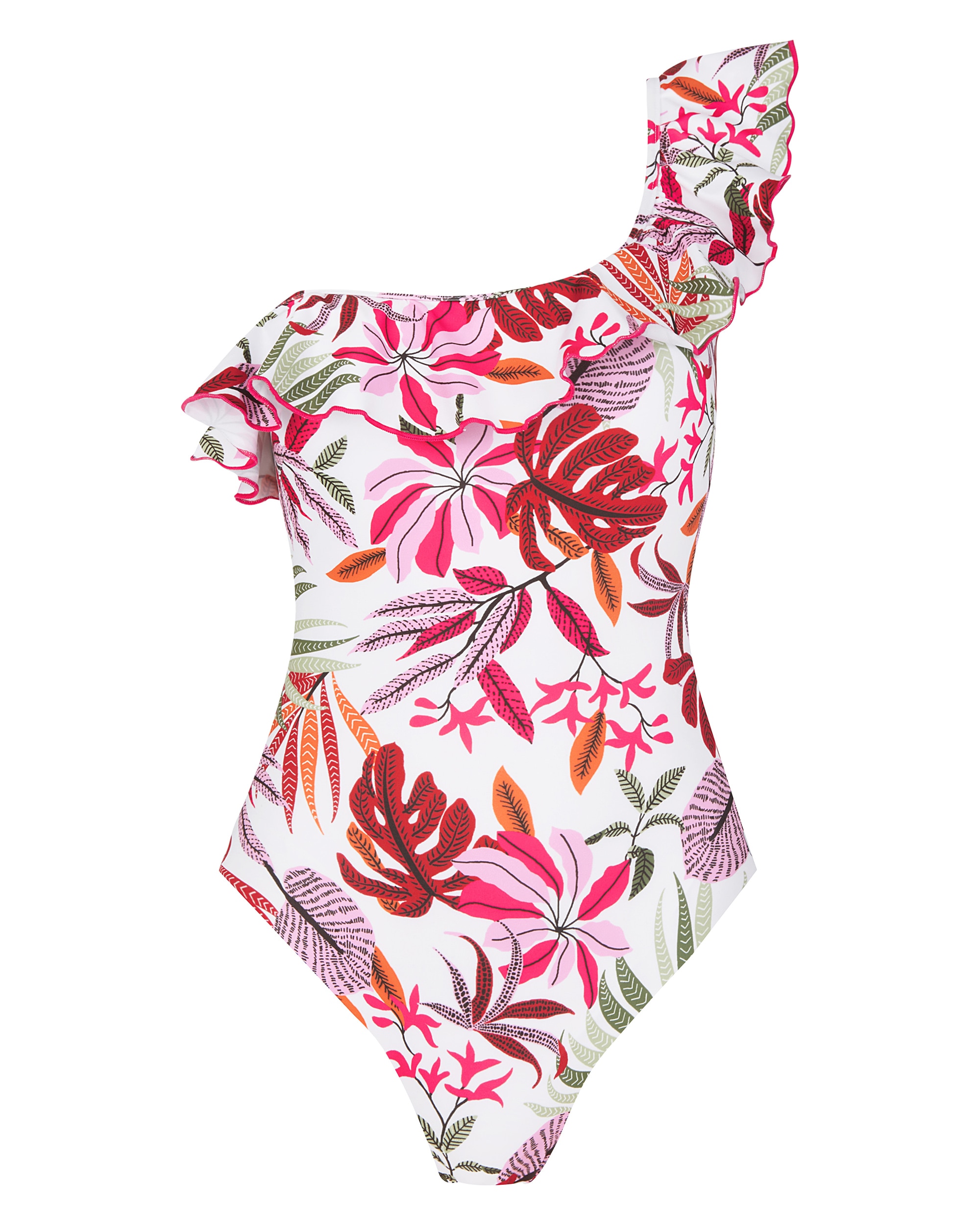 Fato de Banho Assimétrico com Folho e Estampado Floral Multicolor-3