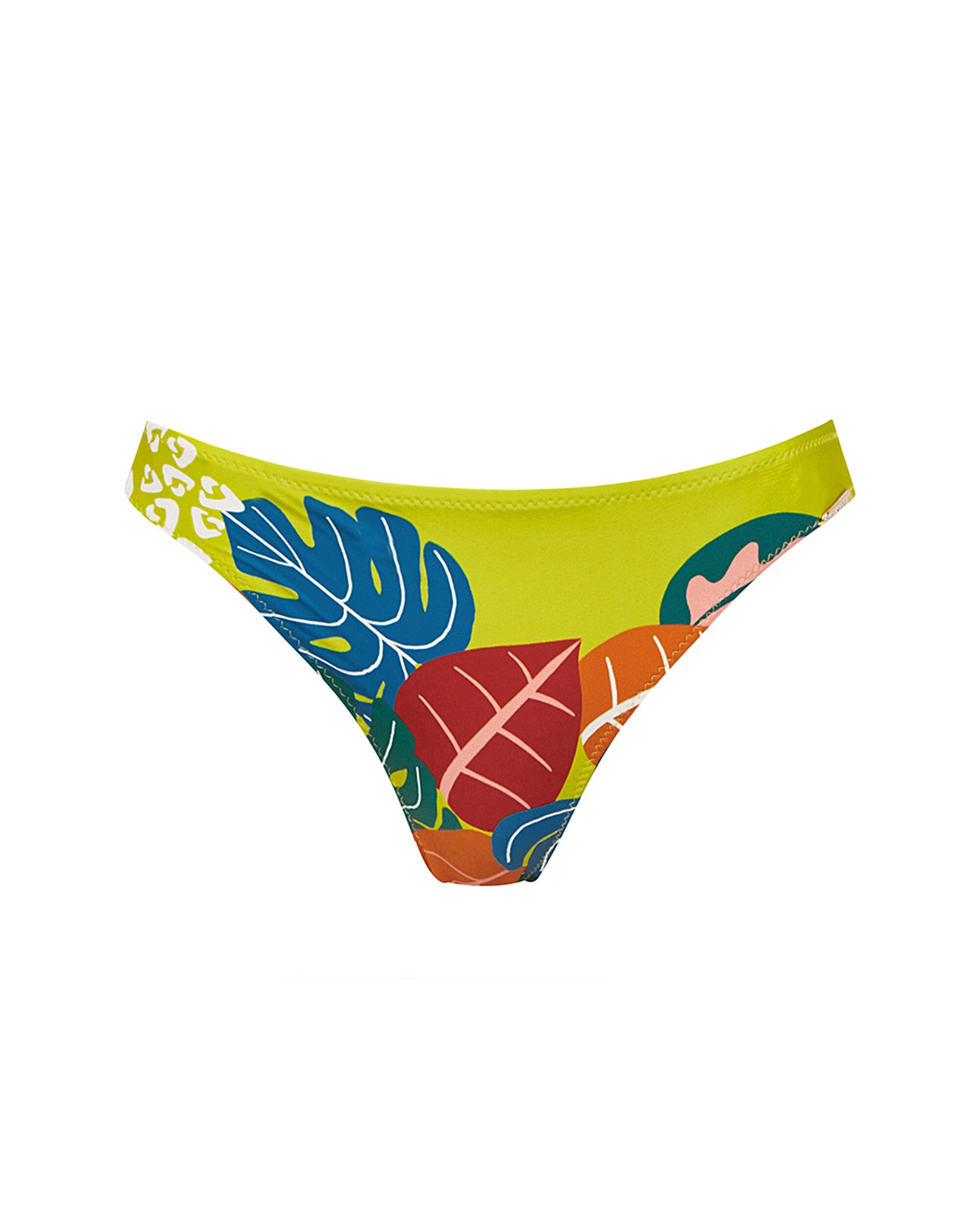 Cueca de Biquíni da Coleção Passarela de Corte Normal e Estampado Multicolor de Inspiração Africana Contemporânea Multicolor-3