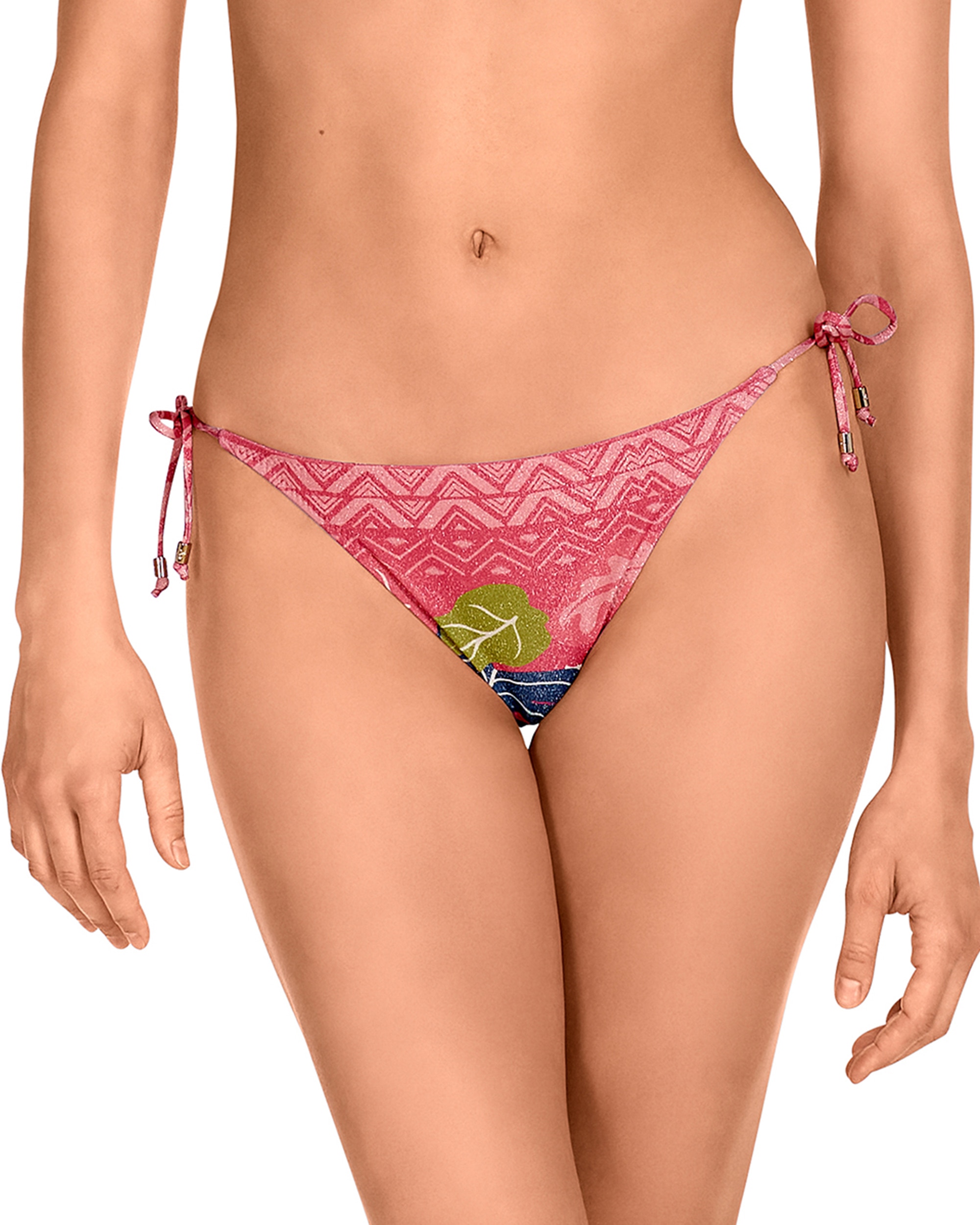 Imagem 0 de Cueca de Biquíni da Coleção Passarela com Laço e Estampado Congo com Lurex