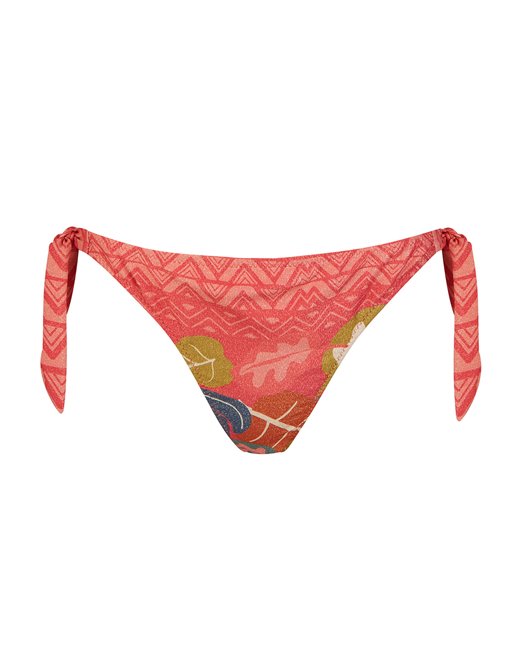 Cueca de Biquíni da Coleção Passarela com Laço nas Laterais e Estampado Congo com Lurex Multicolor-3