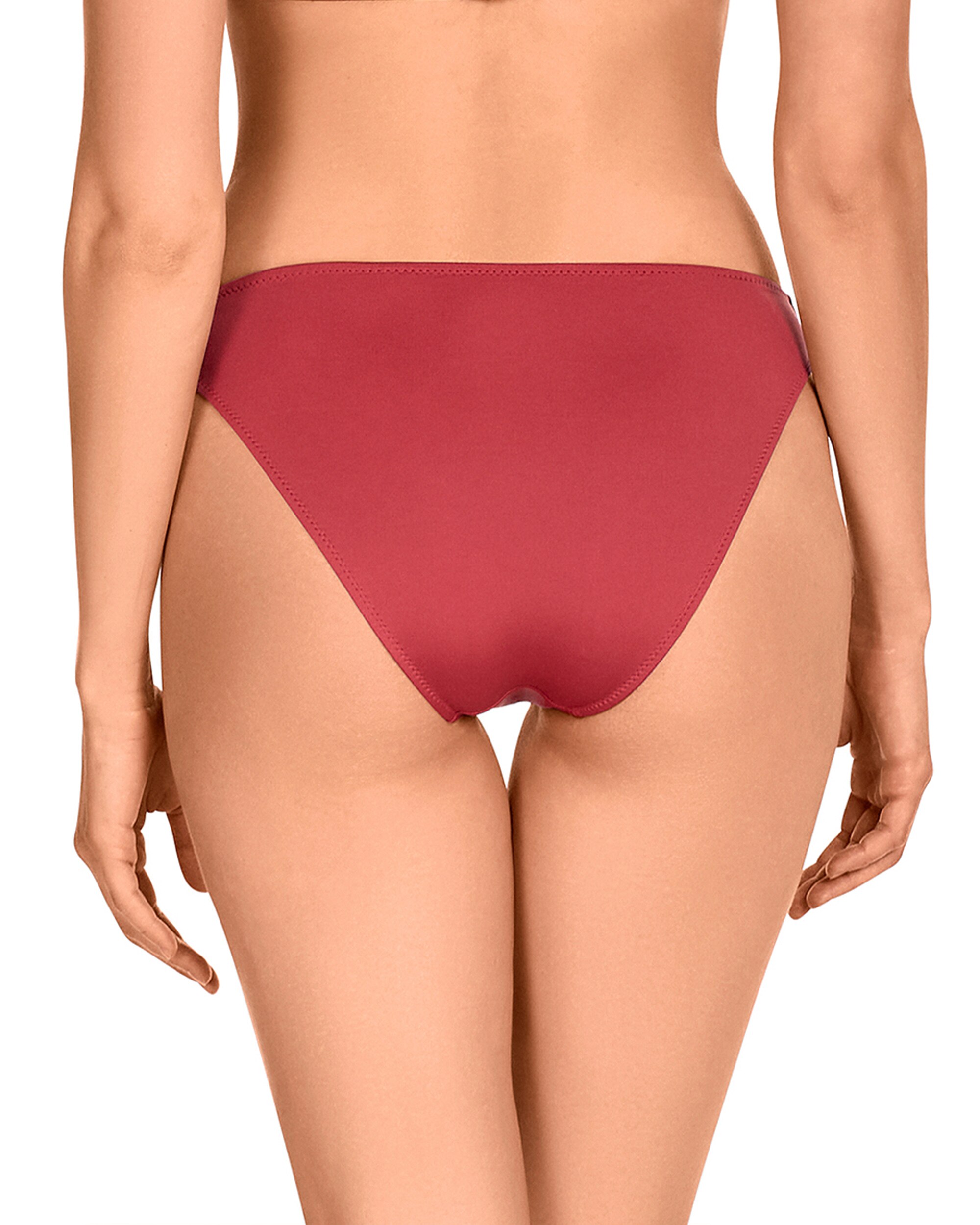 Cueca de Biquíni da Coleção Passarela com Drapeado e Estampado Brilhante em Telha Telha-2