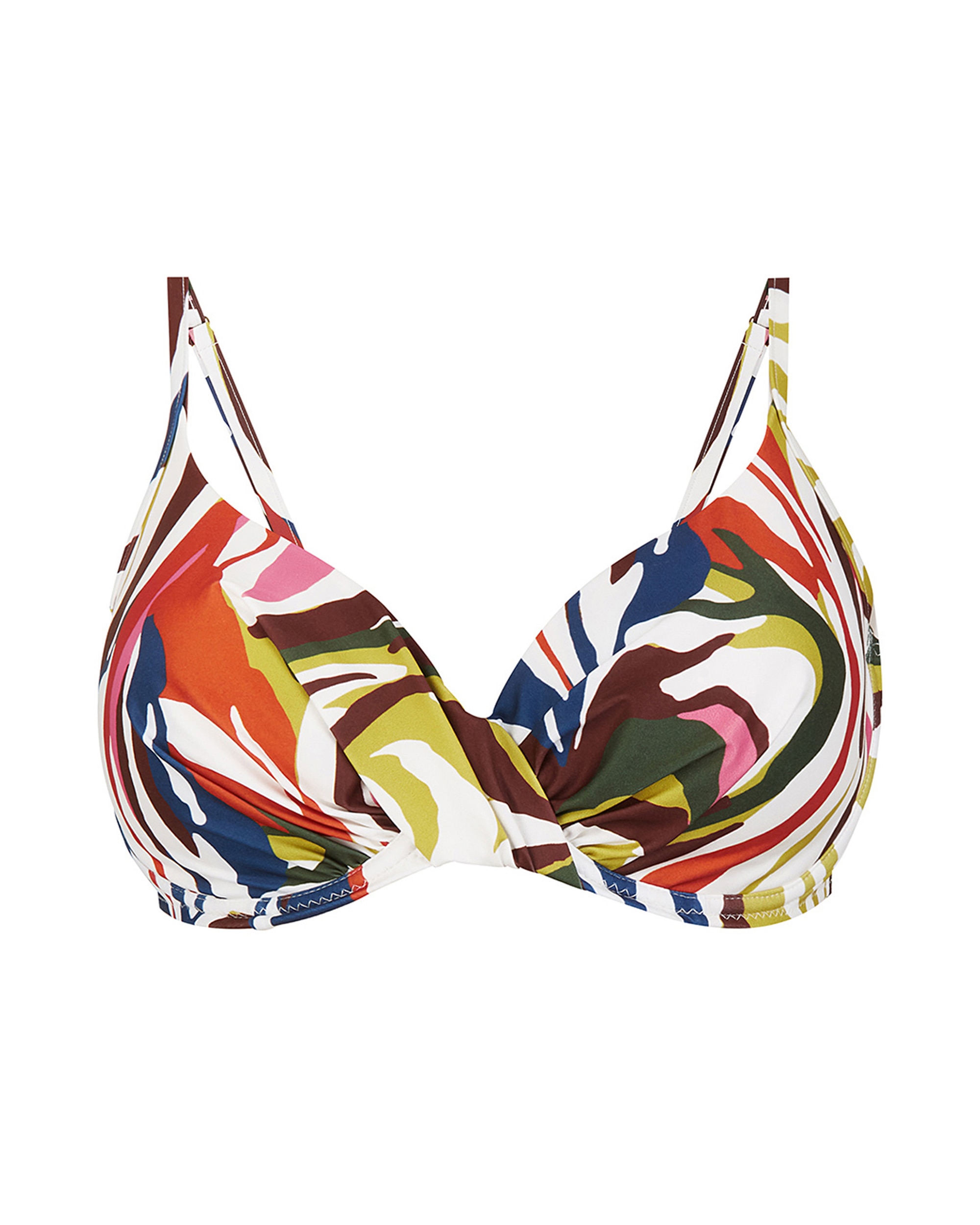 Top de Biquíni Balconette de Alças Reguláveis e Estampado Animal Print Multicolor-3