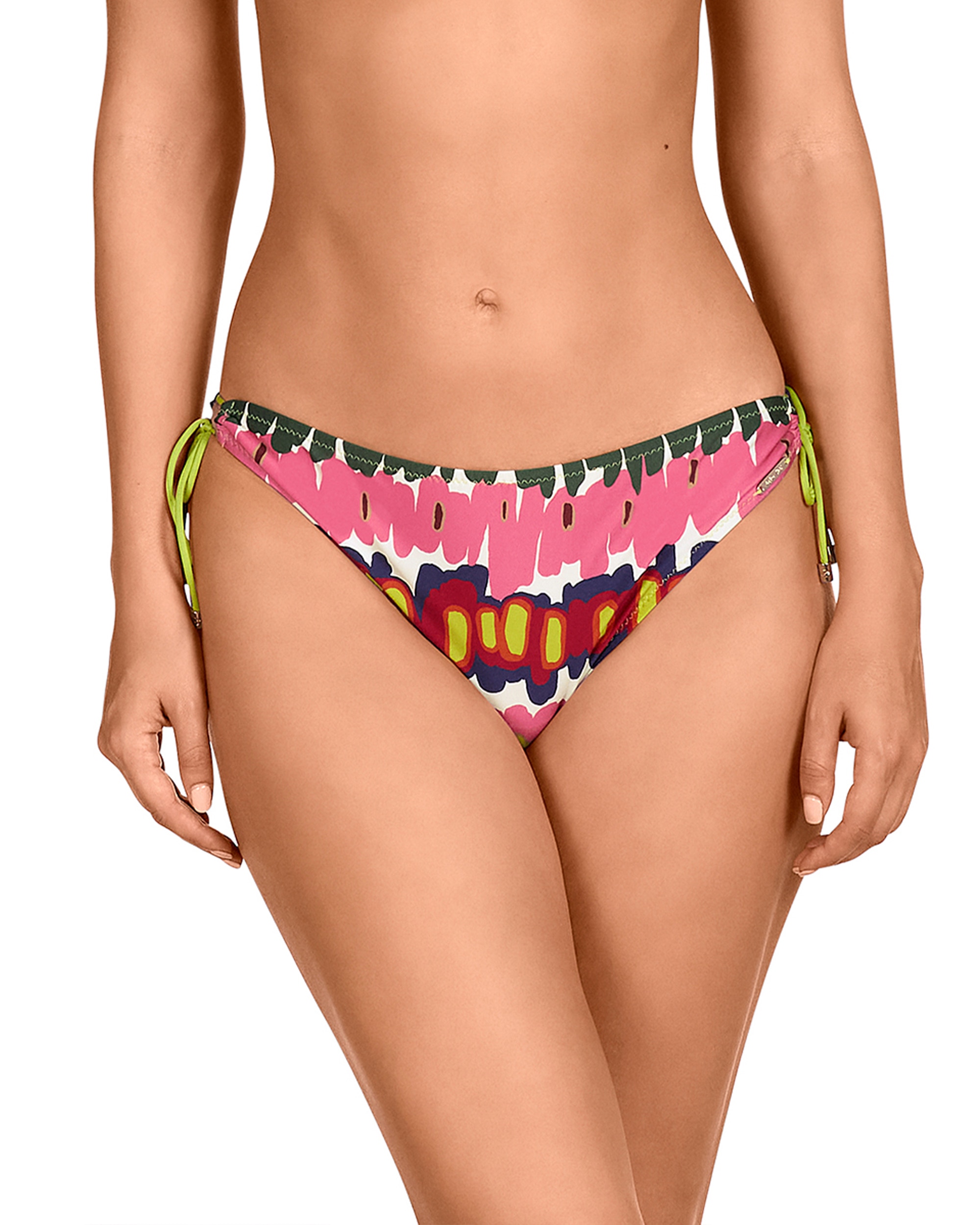 Imagem 0 de Cueca de Biquíni com Laços Ajustáveis nas Laterais e Estampado Abstrato