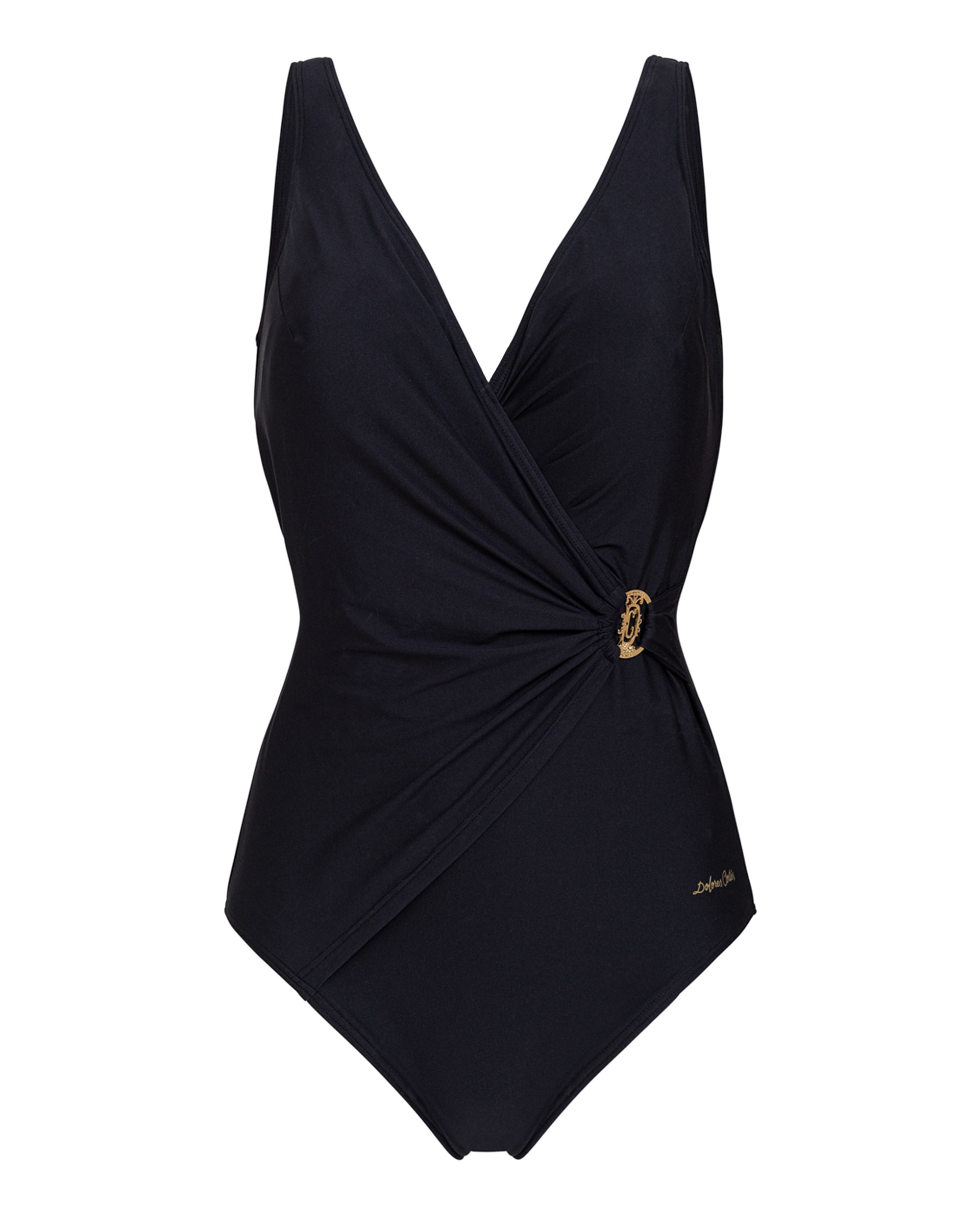 Fato de Banho Shapewear Moldeador com Alças Fixas em Preto Preto-3