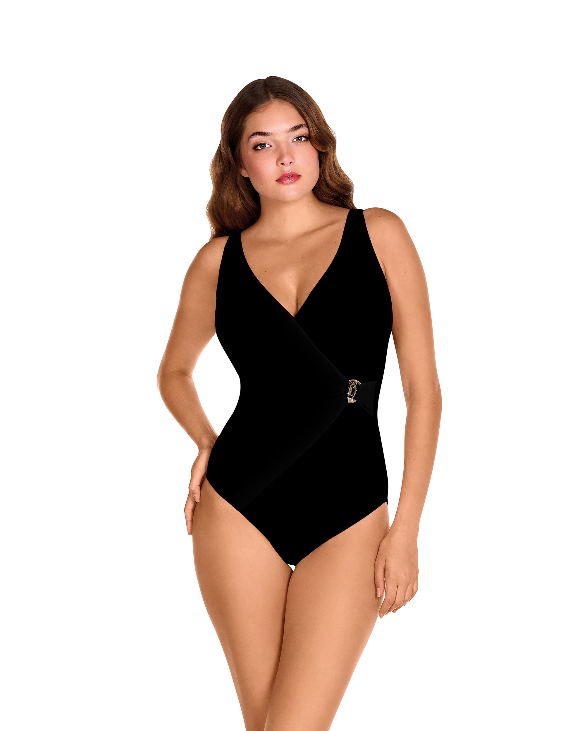 Imagem 0 de Fato de Banho Shapewear Moldeador com Alças Fixas em Preto