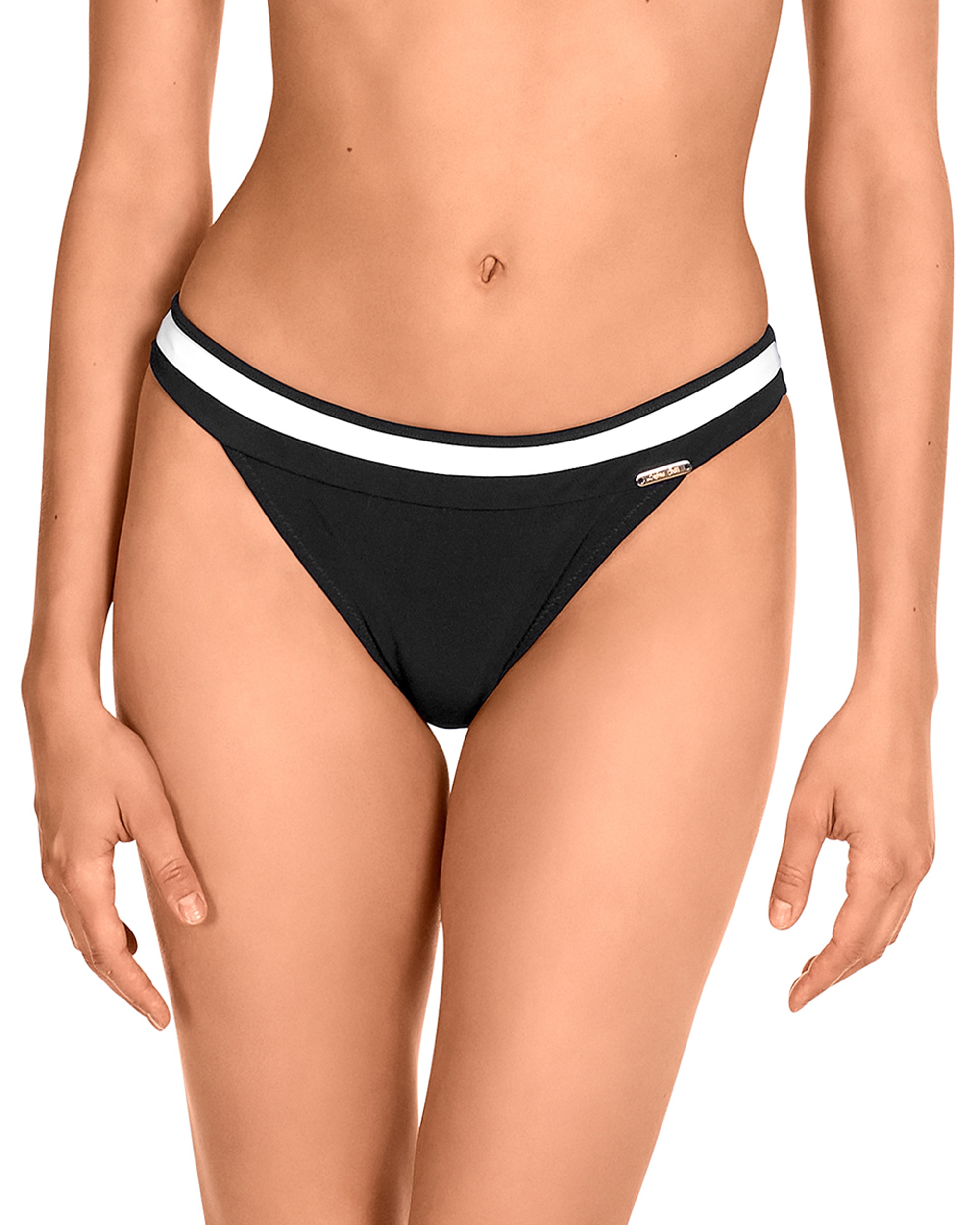 Imagem 0 de Cueca de Biquíni com Estampado Liso em Preto e Branco