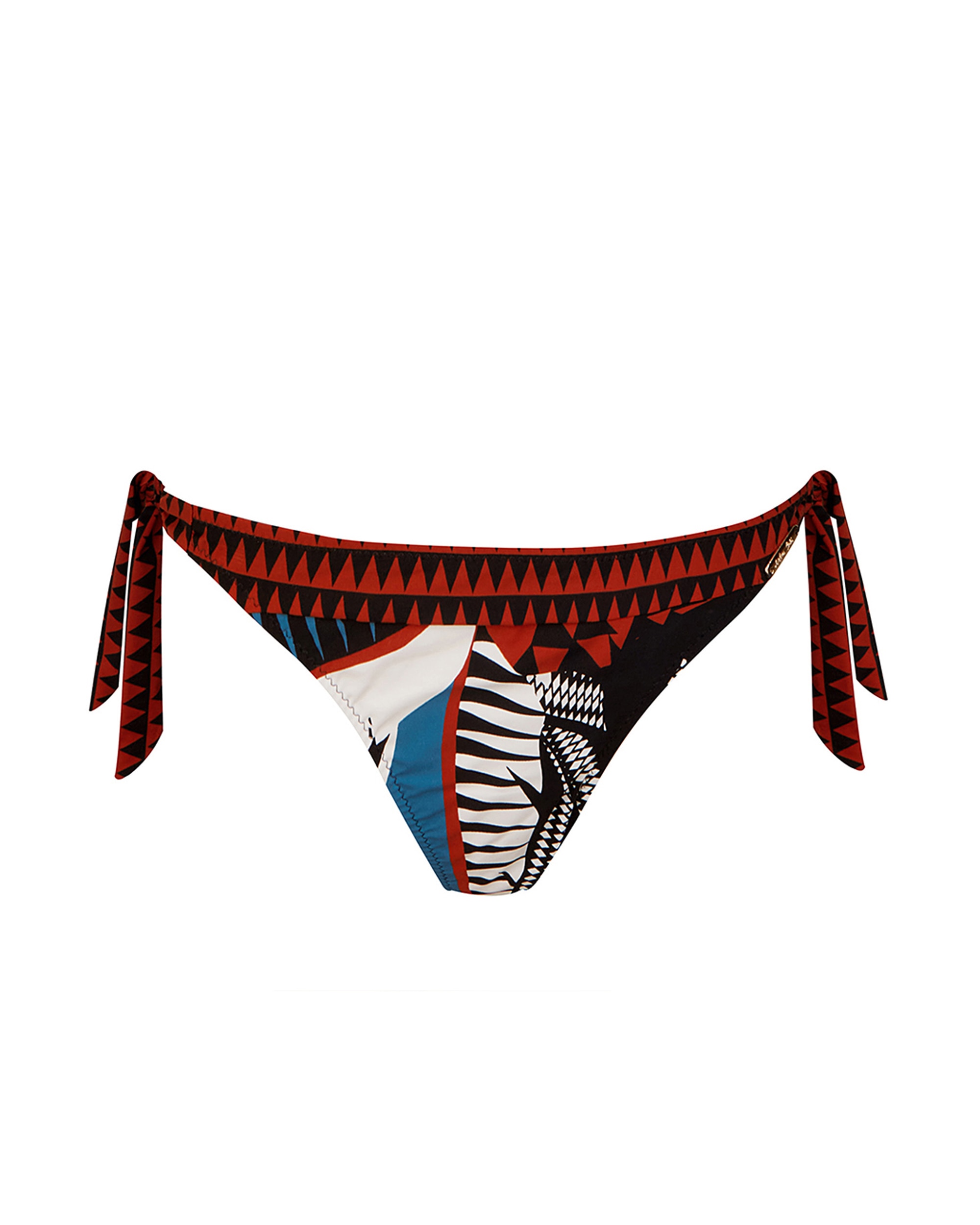 Cueca de Biquíni Atada nas Laterais e Estampado Combinado Multicolor-3