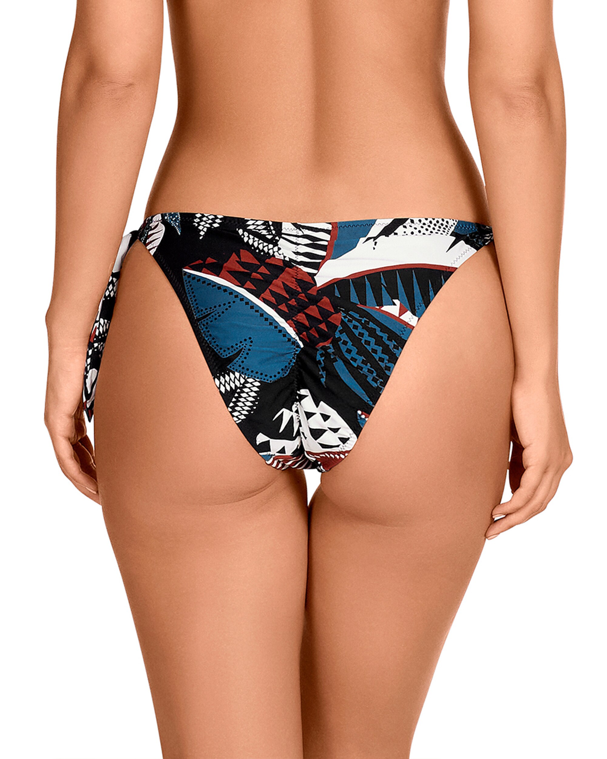 Cueca de Biquíni Atada nas Laterais e Estampado Combinado Multicolor-2