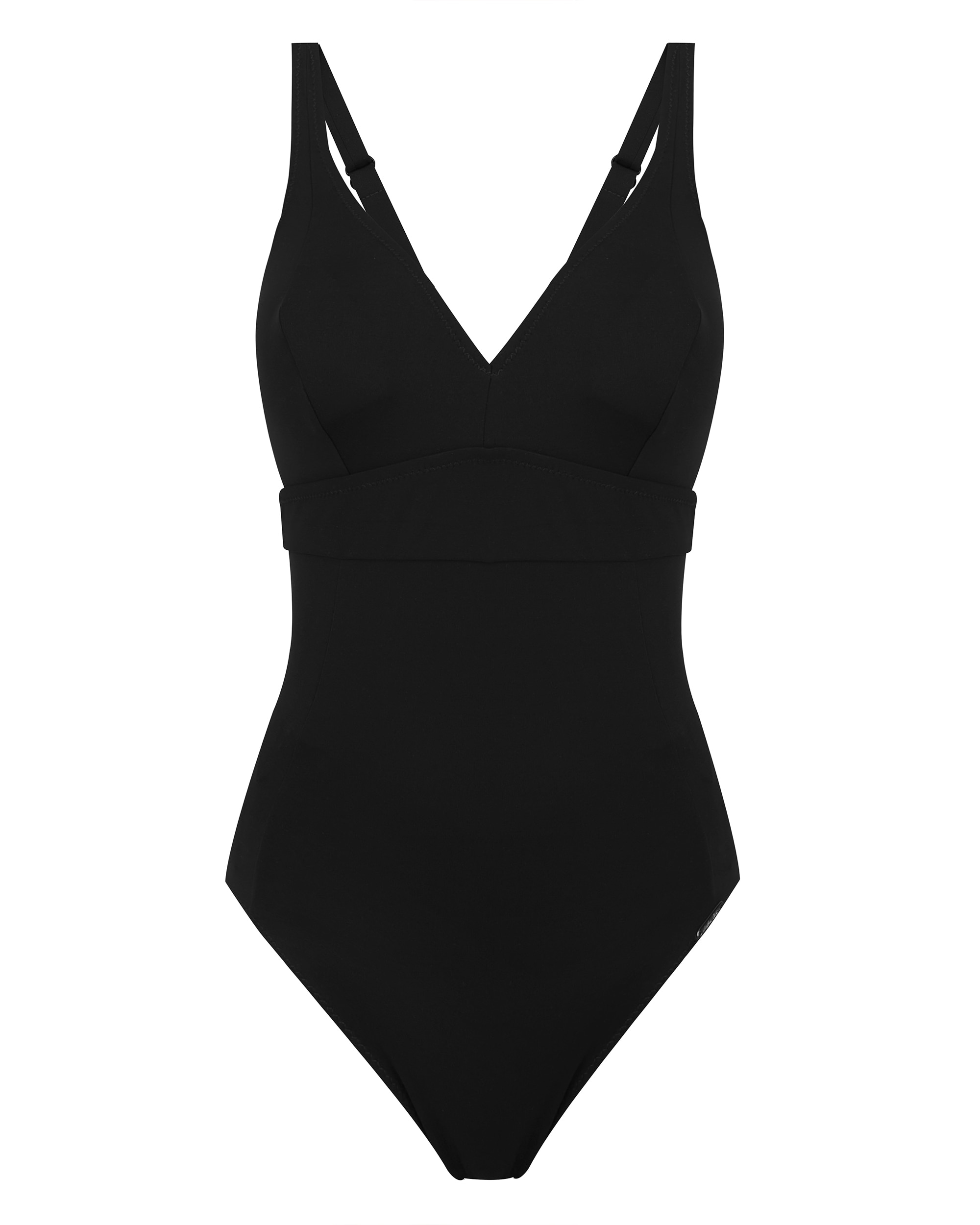 Fato de Banho Shapewear Moldeador de Alças Reguláveis em Preto Preto-3