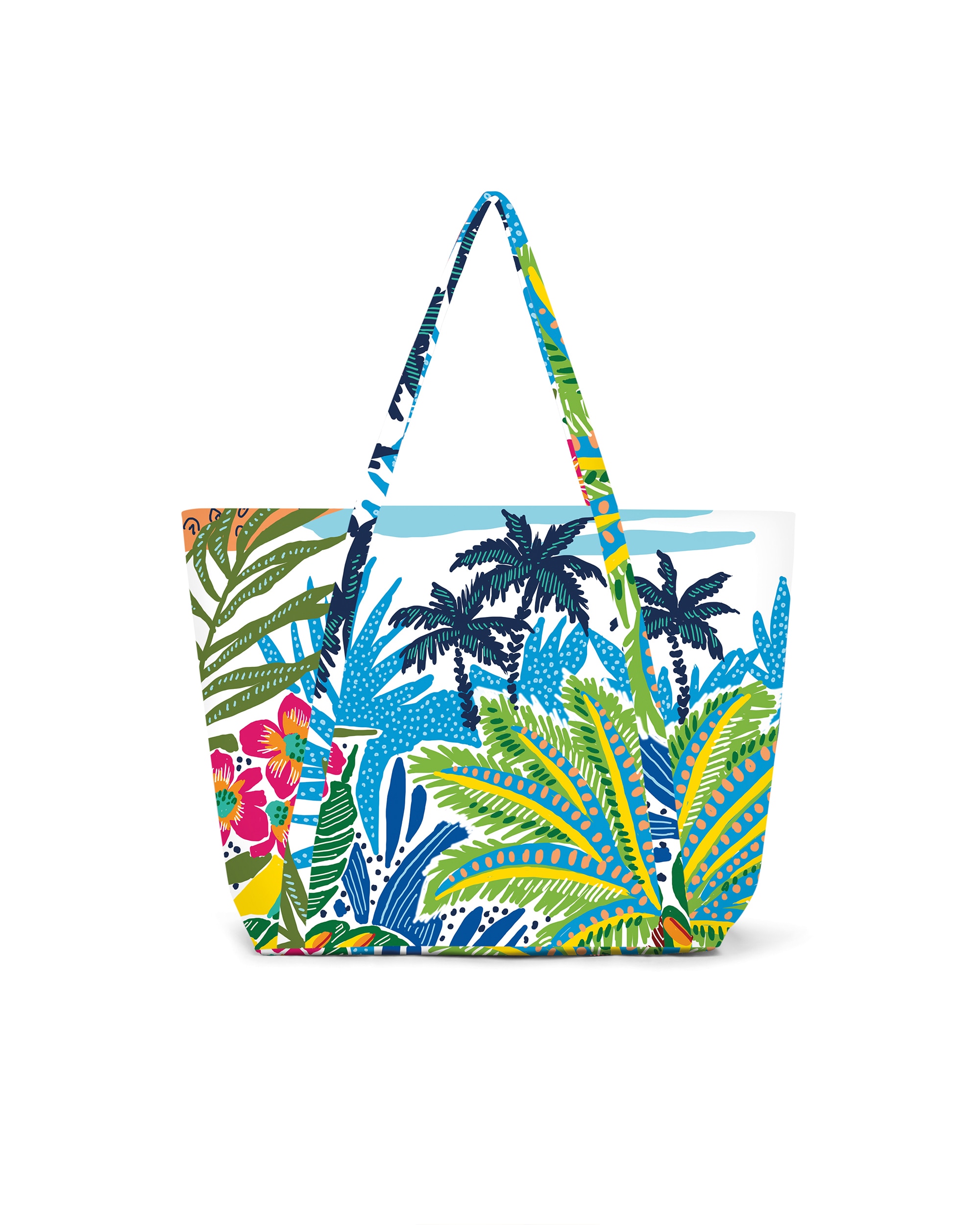 Imagem 0 de Mala de Praia com Alça Comprida e Estampado Tropical