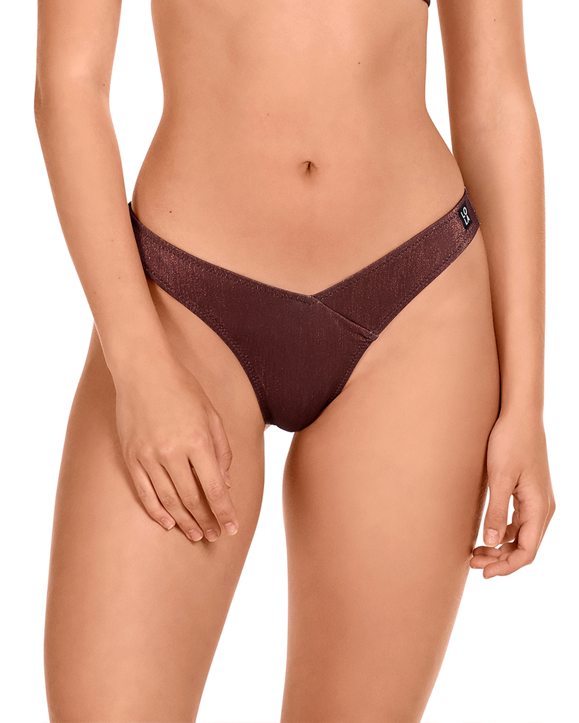 Imagem 0 de Gola de Bikini de Corte Gaivota e Tecido com Lurex