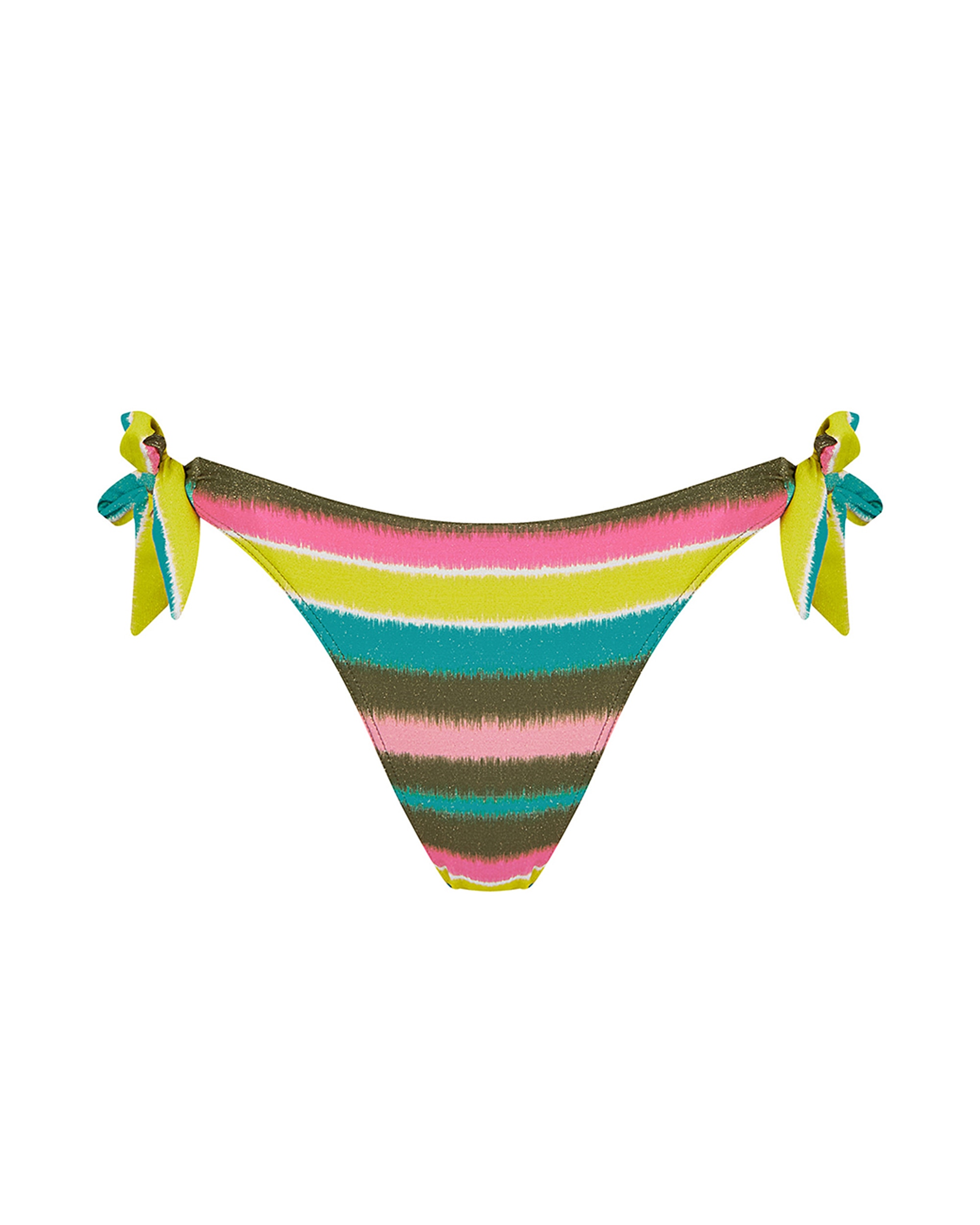 Gola de Biquíni Atada nas Laterais e Estampado com Lurex Multicolor-3