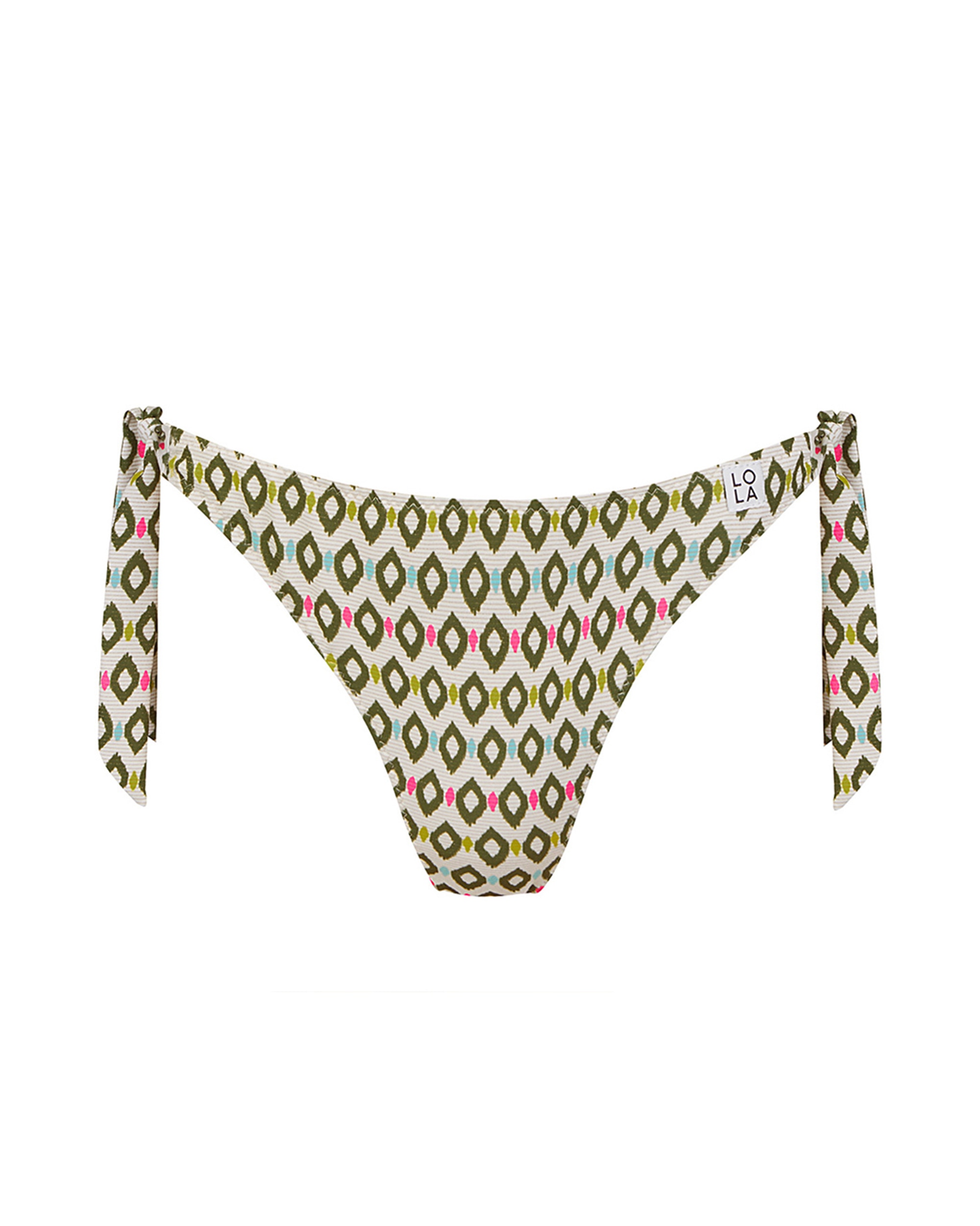 Gola de Biquíni Atada nas Laterais e Estampado com Lurex Multicolor-3