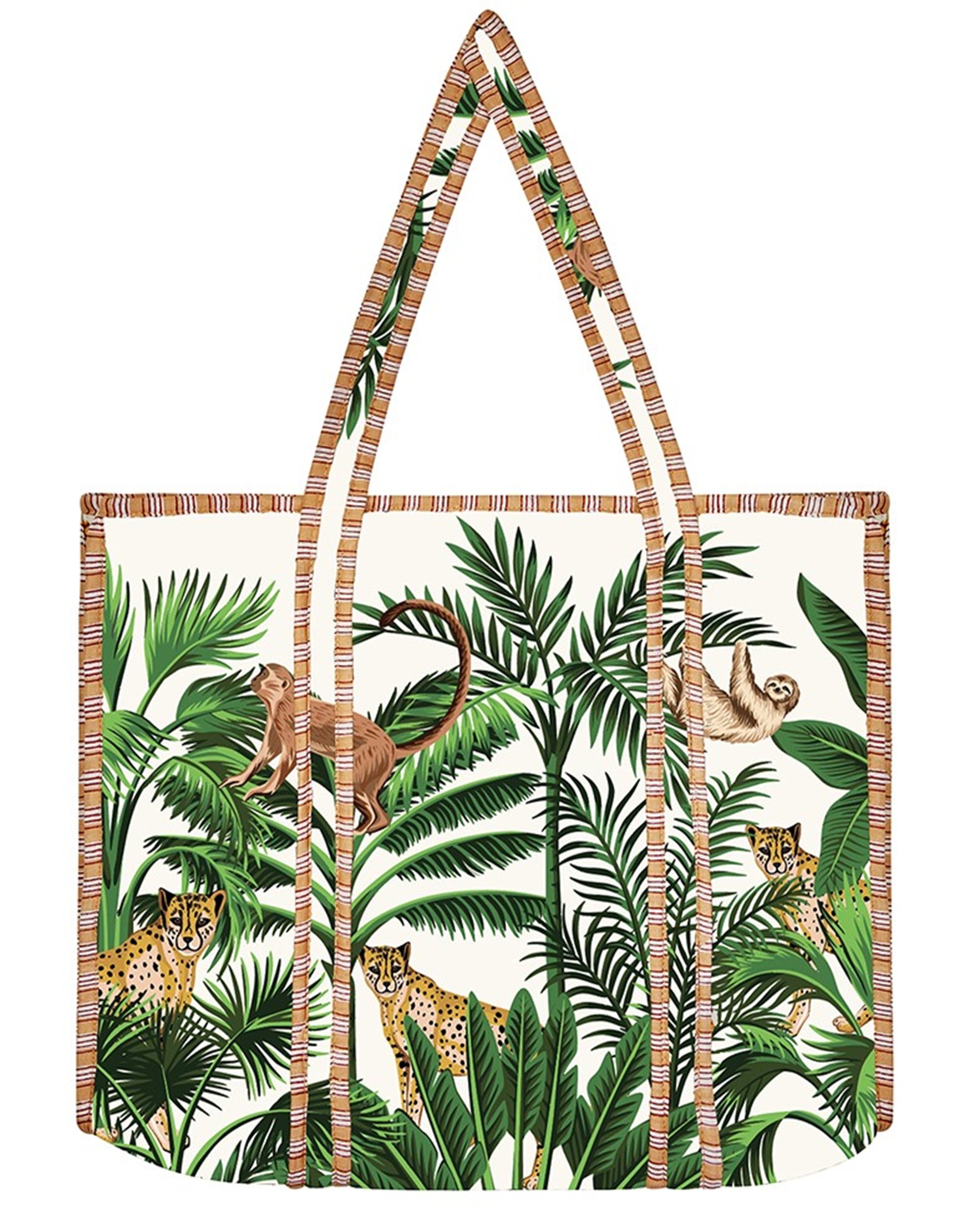 Imagem 0 de Mala de Praia com Alça Comprida e Estampado Selva