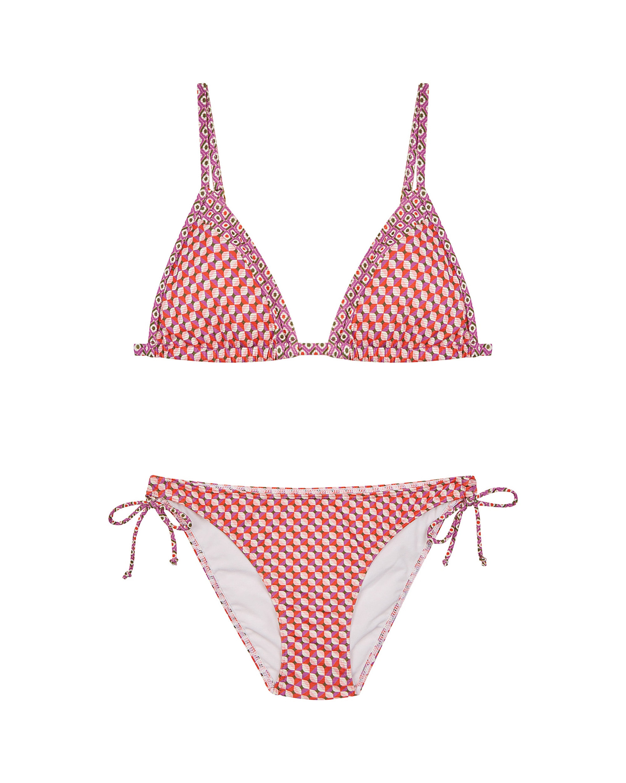 Biquíni Infantil Triângulo de Alças e Estampado Retro DOLORES CORTÉS Multicolor-1