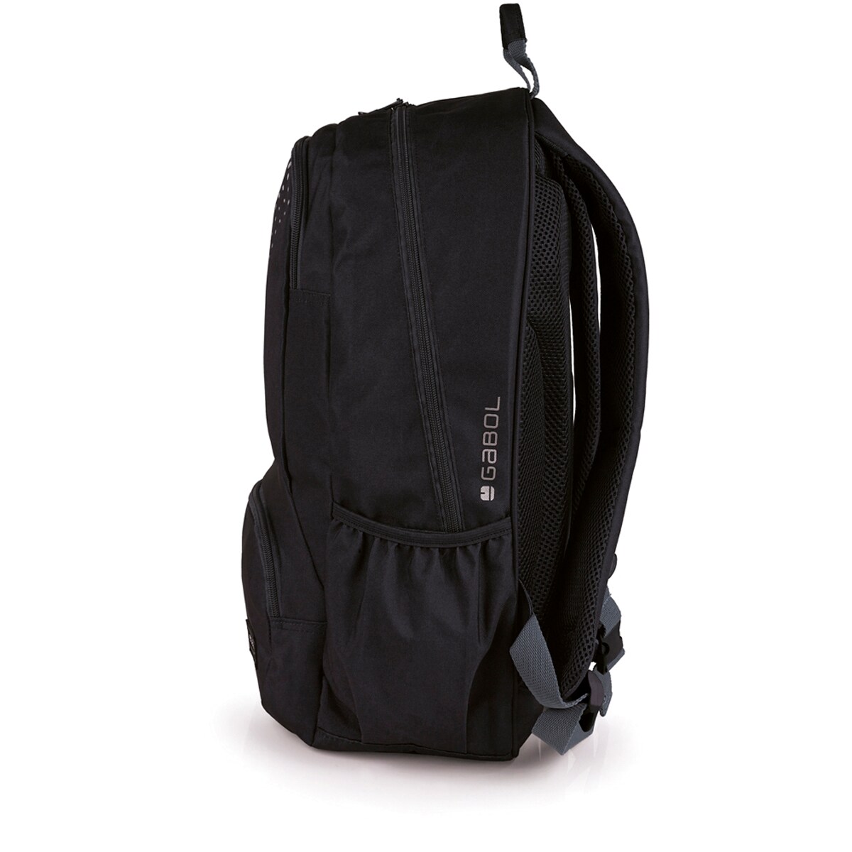 Mochila Gabol Oxygen em Preto com Fecho de Correr Preto-2