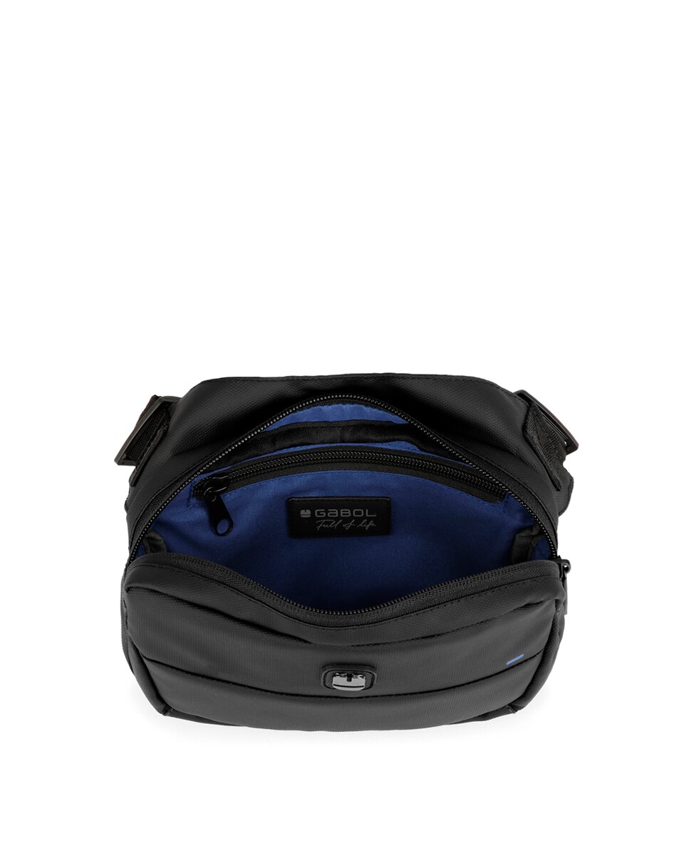 Bolsa de Cintura Flash de Poliéster Resinado Azul-marinho-4