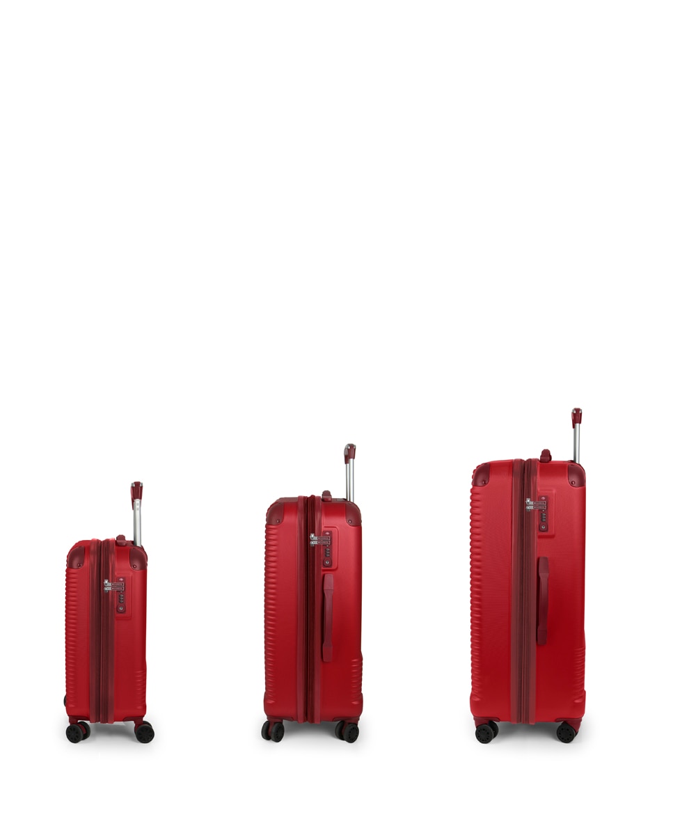 Conjunto de Malas (cabine, Média e Grande) Expansíveis Balance Xp Rígidas com Capacidade Até 220 L Vermelho-2