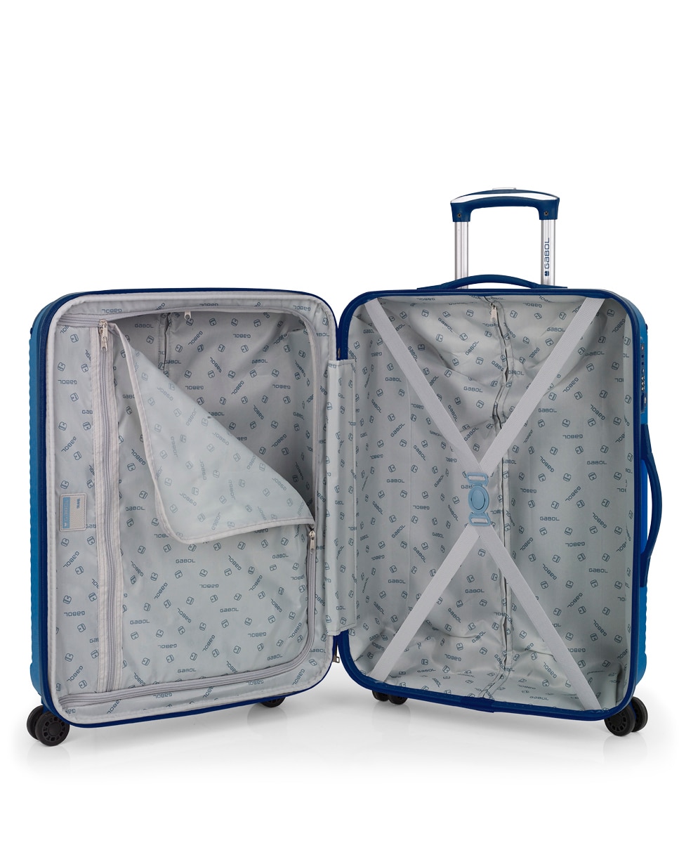 Conjunto de Malas (cabine e Média) Expansíveis Balance Xp Rígidas com Capacidade Até 108 L Azul-4