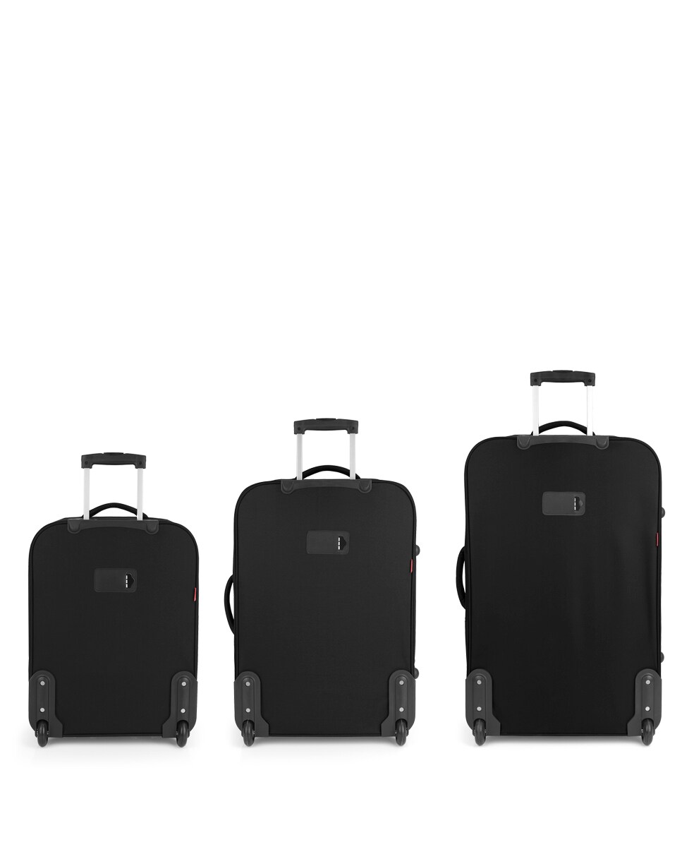 Conjunto de Malas (cabine, Média e Grande) Expansíveis Orbit Macias com Capacidade de 202 L Preto-3