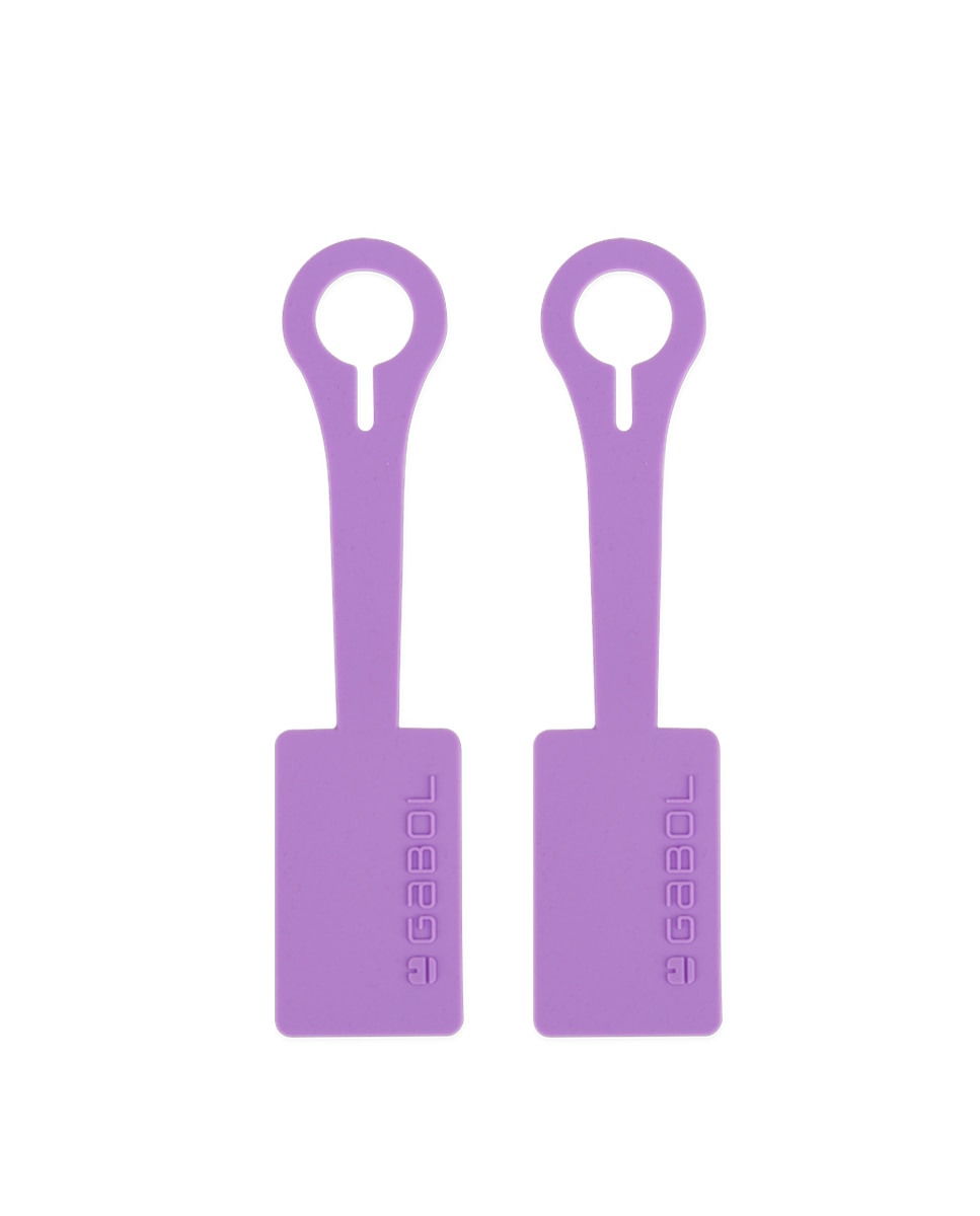 Dois Identificadores de Silicone Lilás-1