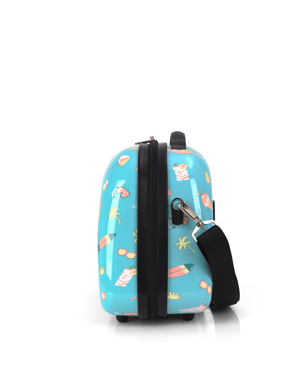 Necessaire Infantil Happy Rígido com Capacidade de 14 L Azul-claro-2