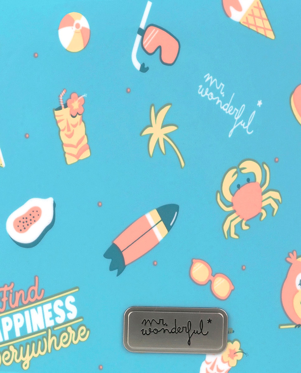 Necessaire Infantil Happy Rígido com Capacidade de 14 L Azul-claro-6