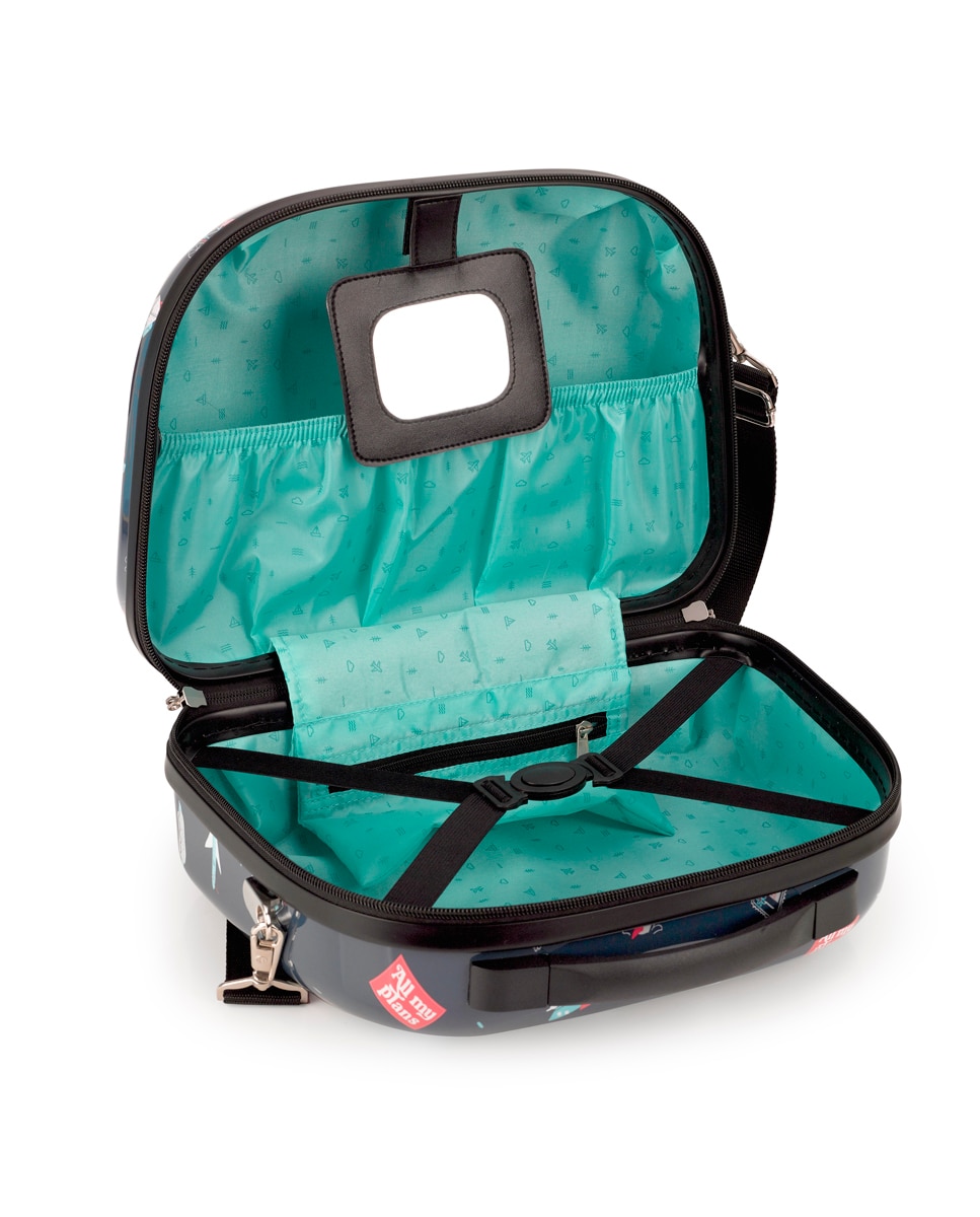 Necessaire Infantil Plans Rígido com Capacidade de 14 L Azul-marinho-4