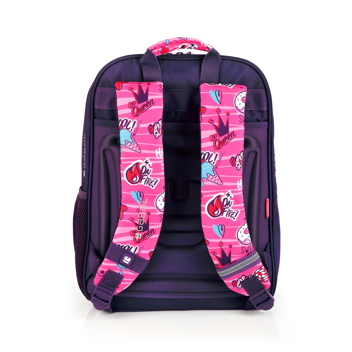 Mochila Adaptável a Carrinho Gabol Sticker com Desenhos e Resistente À Água Fúcsia-3