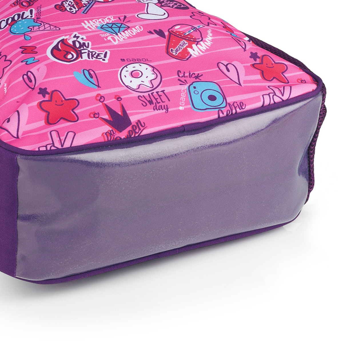 Mochila Adaptável a Carrinho Gabol Sticker com Desenhos e Resistente À Água Fúcsia-5