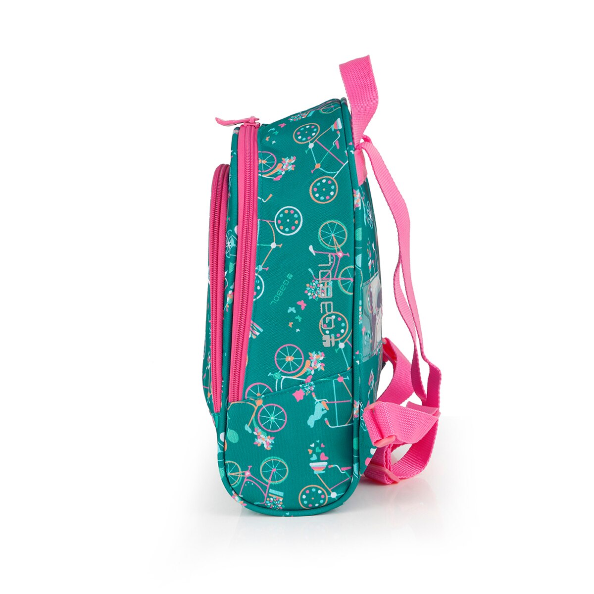 Mochila Gabol Fiori com Bicicletas e Resistente À Água Verde-2