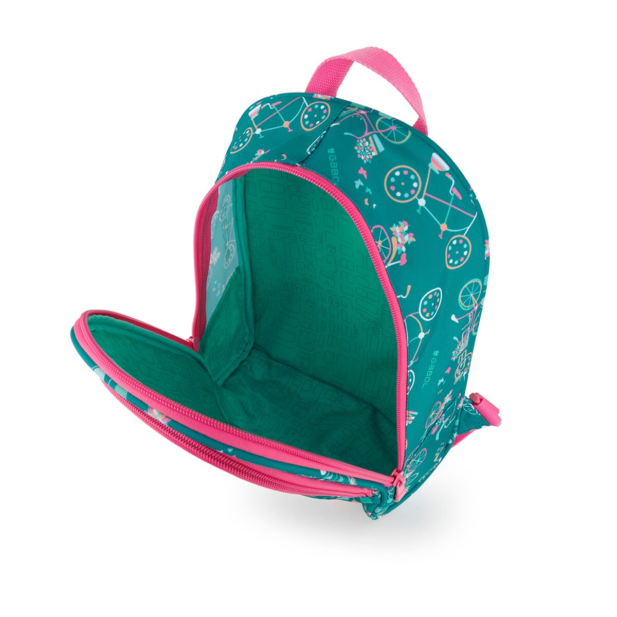 Mochila Gabol Fiori com Bicicletas e Resistente À Água Verde-4