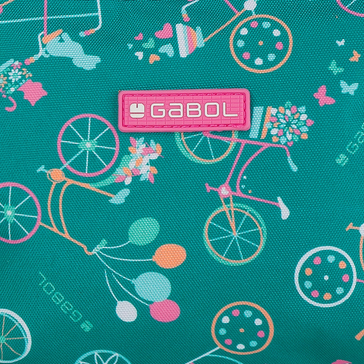 Mochila Gabol Fiori com Bicicletas e Resistente À Água Verde-5
