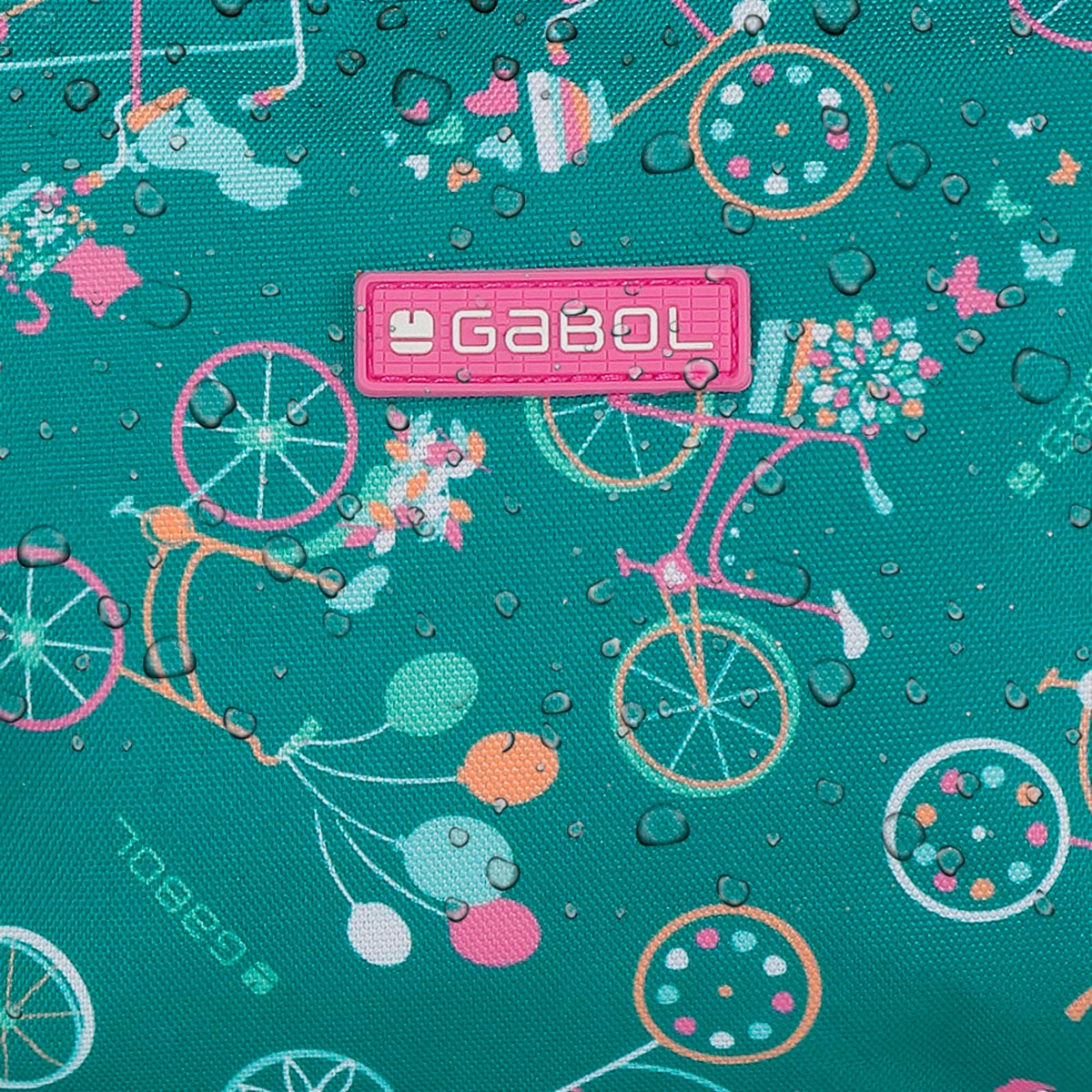 Mochila Gabol Fiori com Bicicletas e Resistente À Água Verde-6