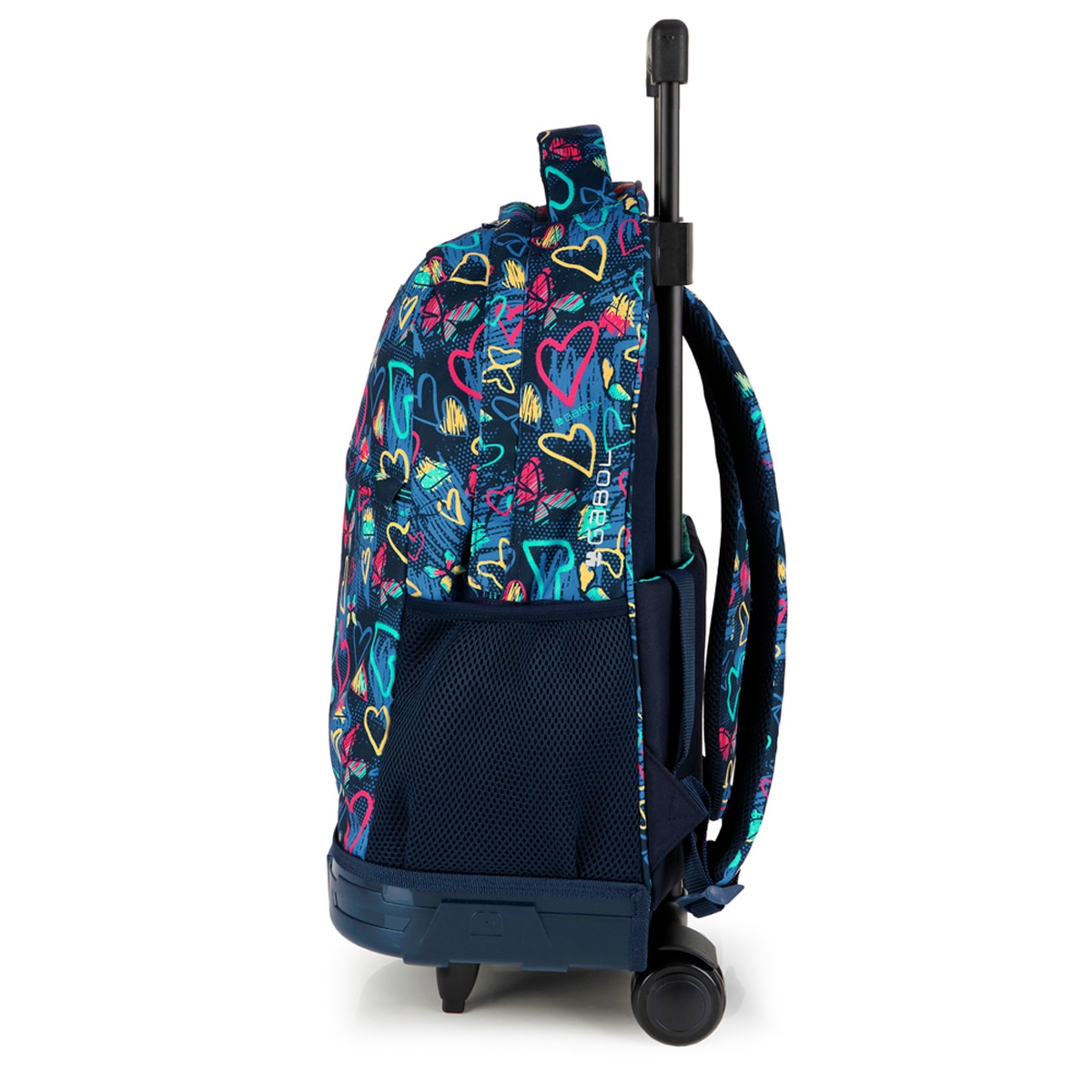 Mochila com Rodas Gabol Tizas com Corações e Impermeável Azul-marinho-2