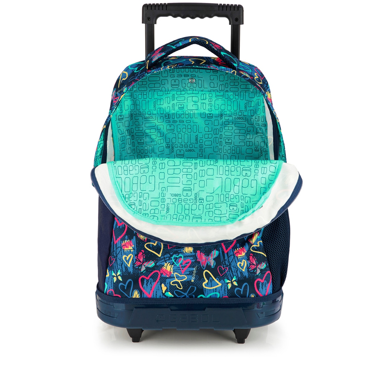 Mochila com Rodas Gabol Tizas com Corações e Impermeável Azul-marinho-3