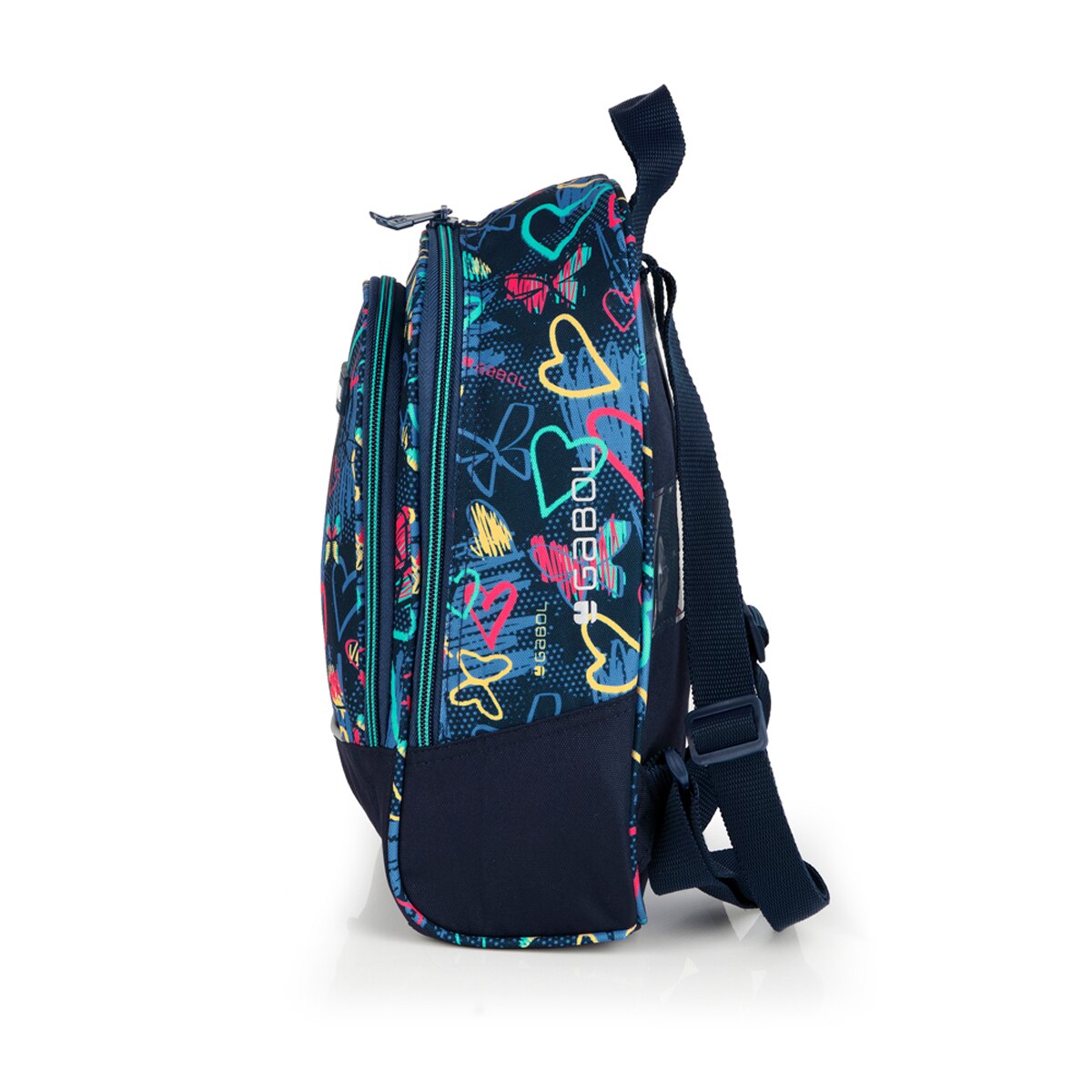 Mochila Gabol Tizas com Corações e Resistente À Água Azul-marinho-2