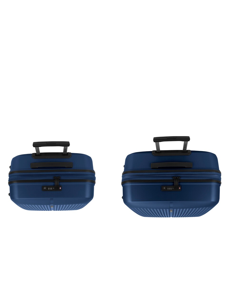 Conjunto de Malas (média e Grande) Expansíveis Brooklyn Rígidas com Capacidade Até 179 L Azul-4