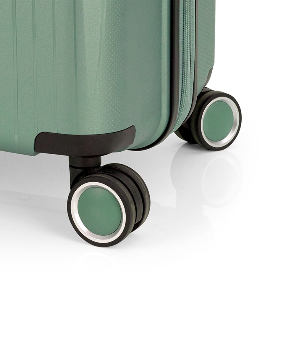 Conjunto de Malas (cabine, Média e Grande) Expansíveis Brooklyn Rígidas com Capacidade Até 221 L Verde-6