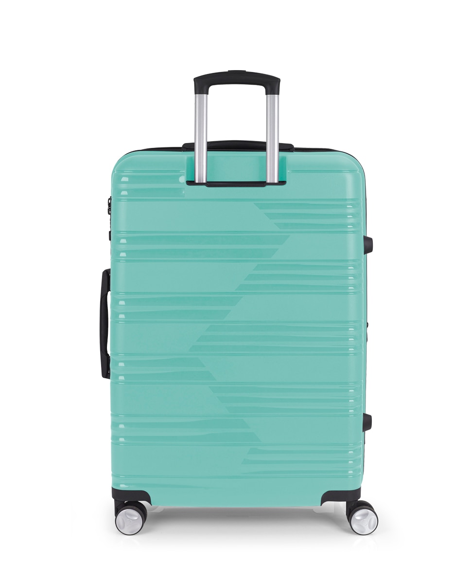 Mala Grande Expandível Uyiko Rígida com Capacidade Até 104 L Verde Água-3