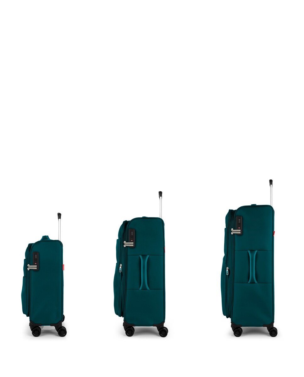 Conjunto de Malas (cabine, Média e Grande) Cloud Macias com Capacidade de 210 L Verde-azulado-2