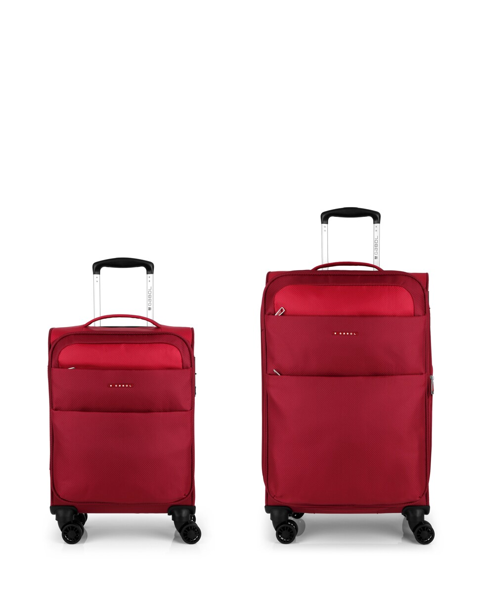 Conjunto de Malas (cabine e Média) Cloud Macias com Capacidade de 103 L Bordeaux-1